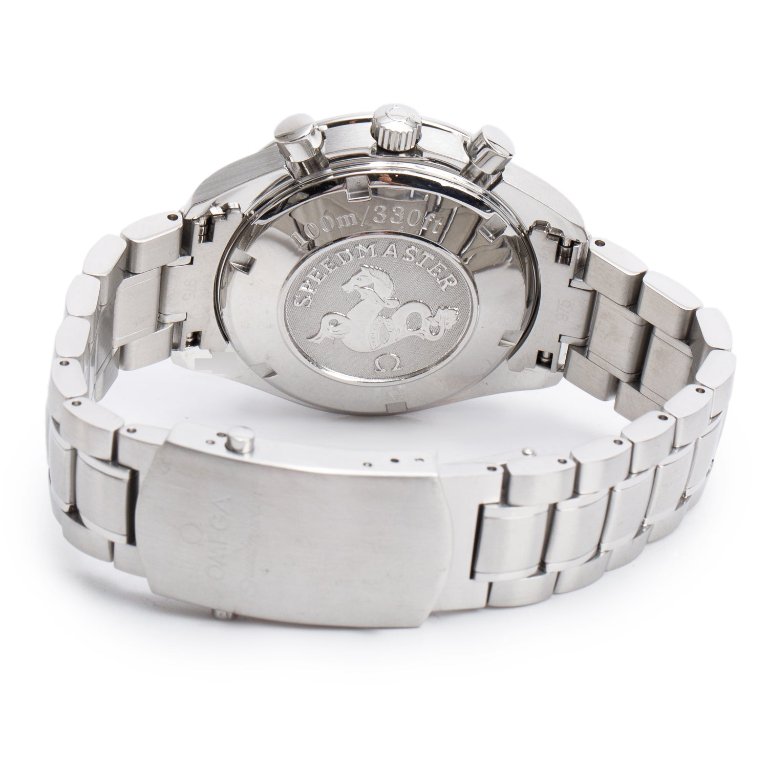 Omega Stainless Steel Speedmaster Day-Date 40 MM Automatic Watch w/ Box & Papers