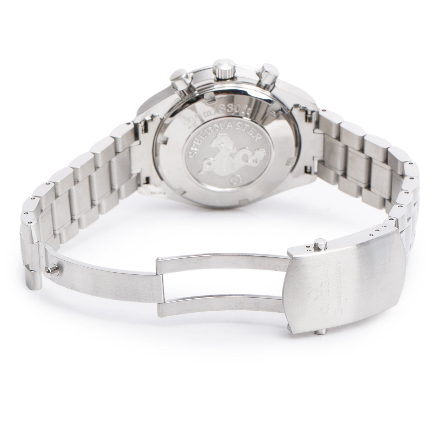 Omega Stainless Steel Speedmaster Day-Date 40 MM Automatic Watch w/ Box & Papers