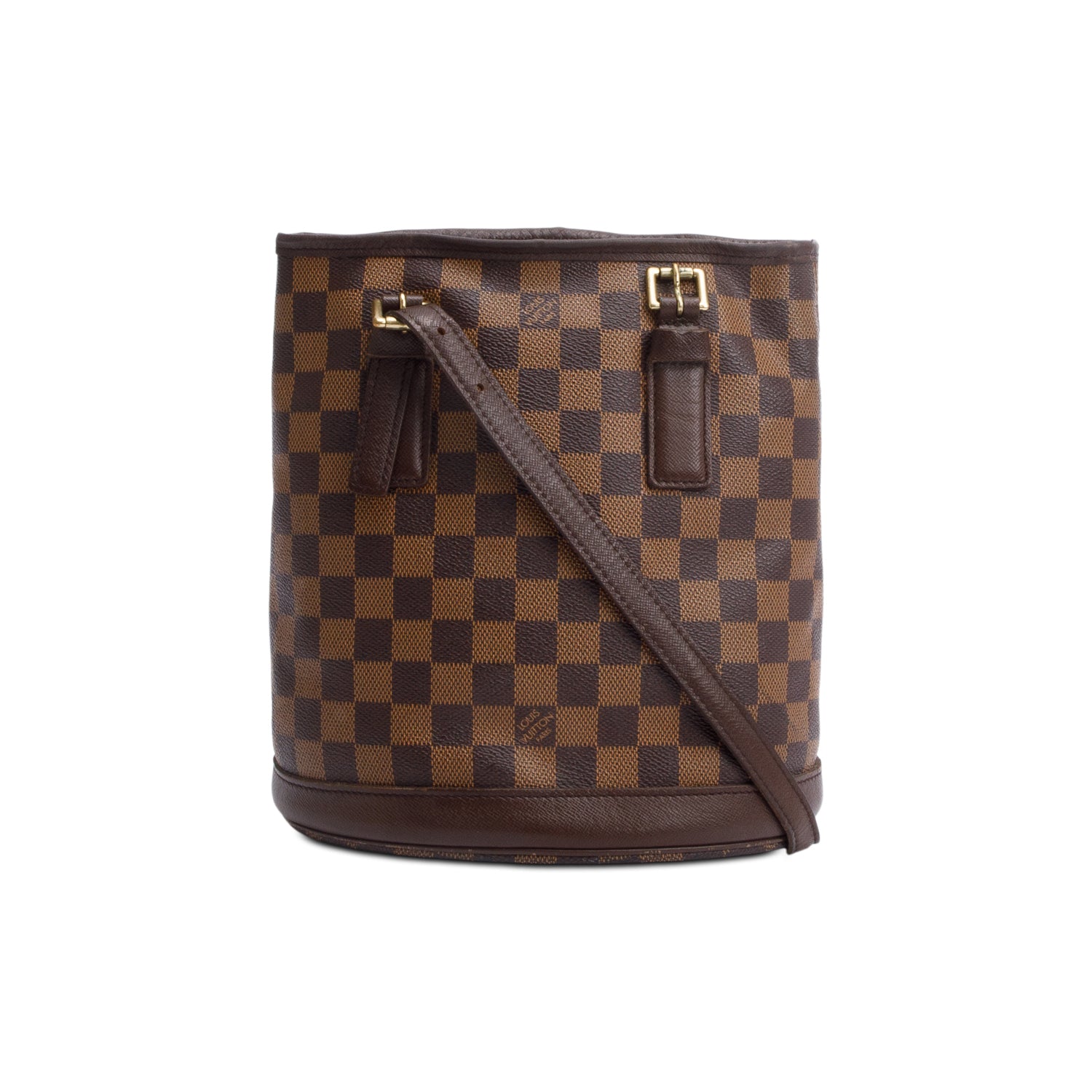 Louis Vuitton Damier Ebene Marais Bucket Bag w/ Pouch