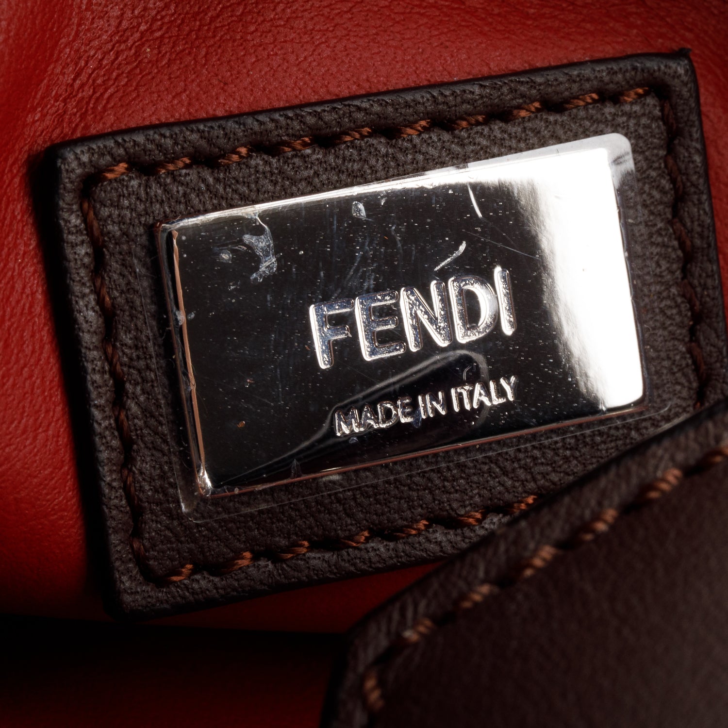 Fendi Creme Vitello Elite Leather Petite 2Jours Tote w/ Strap