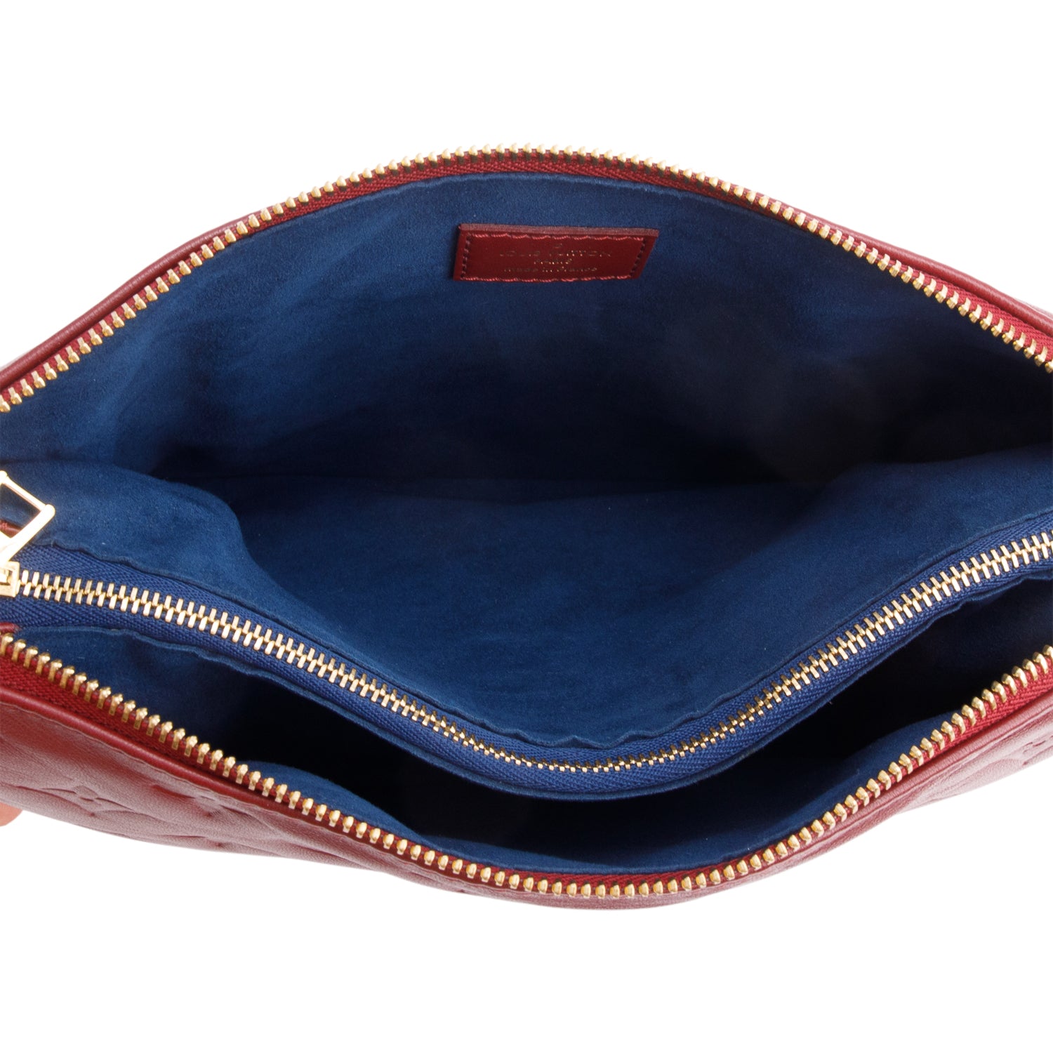 Louis Vuitton Red Monogram Embossed Lambskin Leather Coussin PM w/ Straps