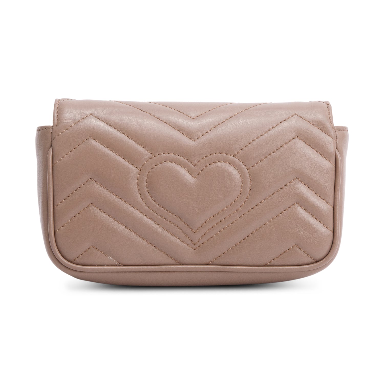 Gucci Beige GG Marmont Matelasse Leather Super Mini Bag w/ Box & Receipt