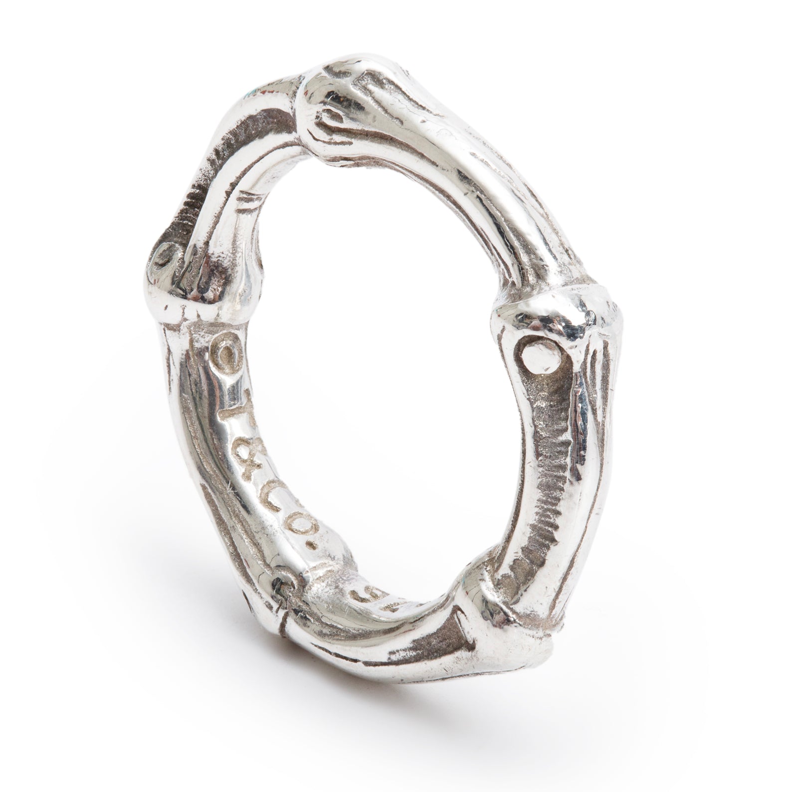 Tiffany & Co. Vintage Sterling Silver Bamboo Ring, Size 4
