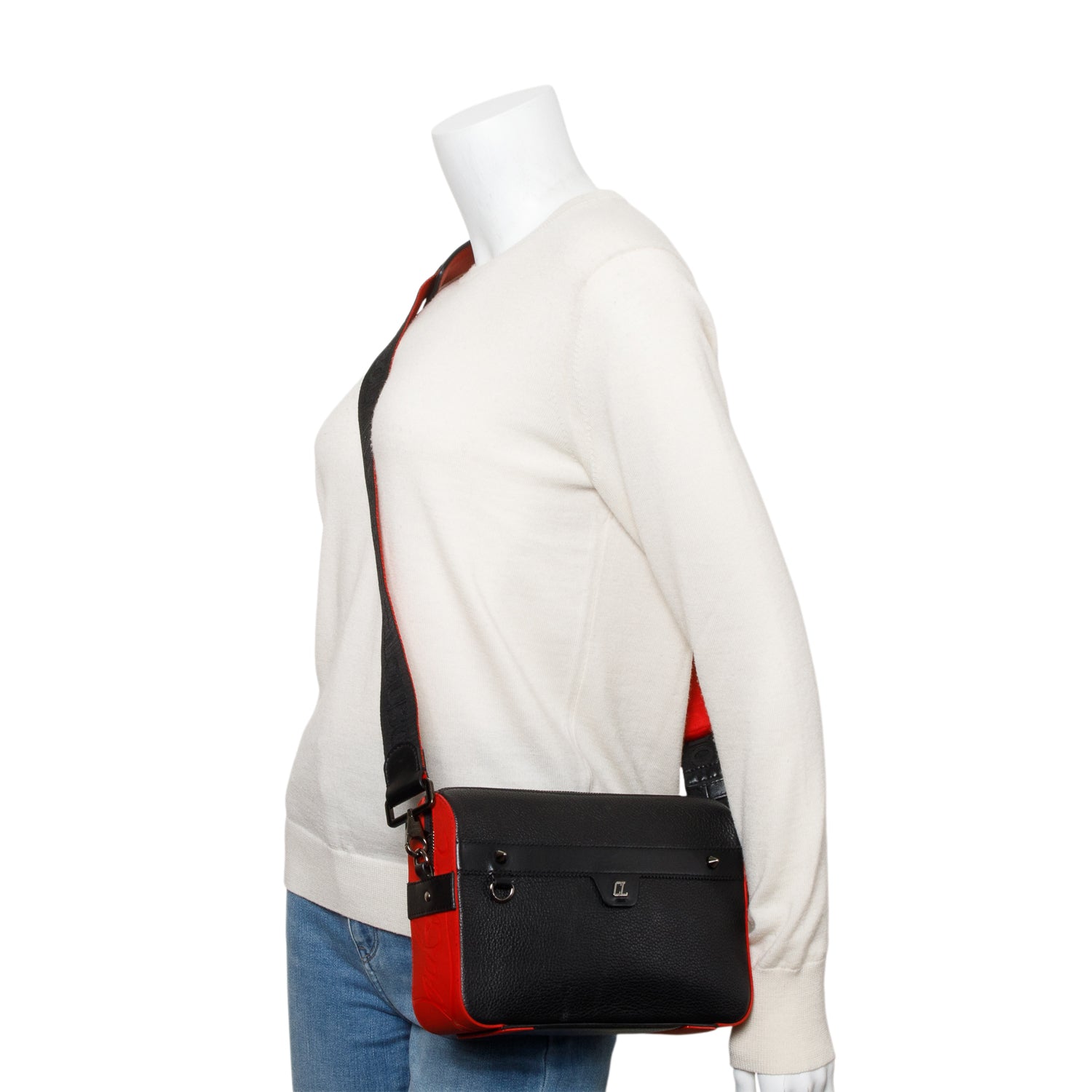 Christian Louboutin Black Ruisbuddy Messenger Bag w/ Receipt