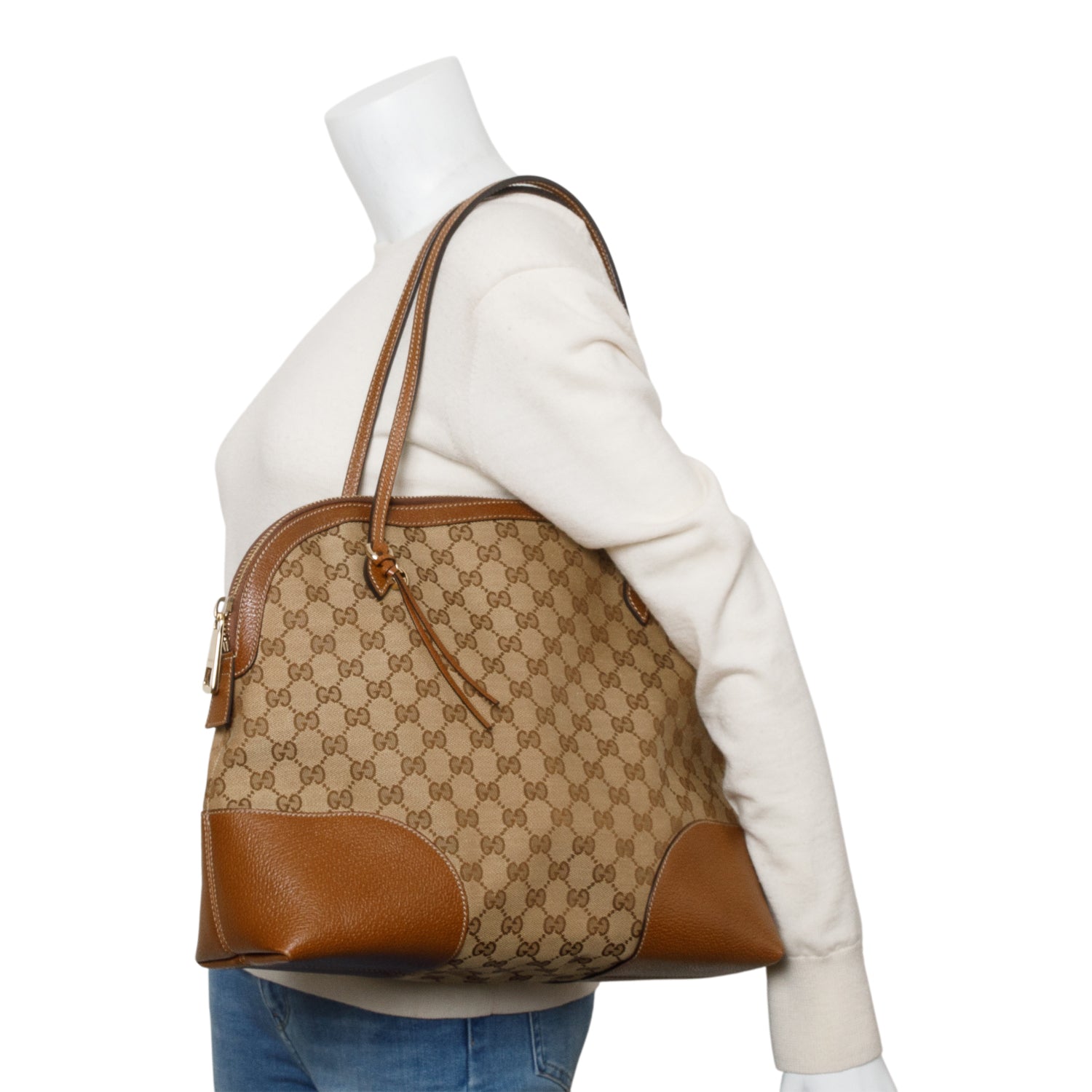 Gucci GG Canvas Medium Bree Dome Bag