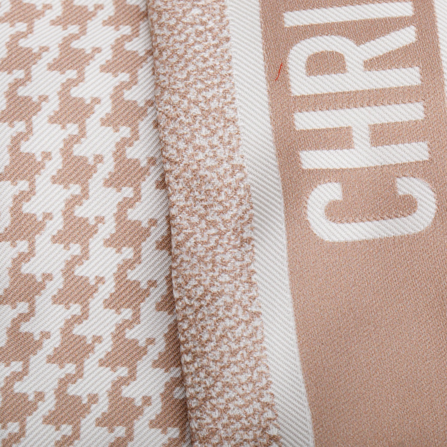Christian Dior Brown Silk Oblique Jacuqrd Bandeau w/ Box