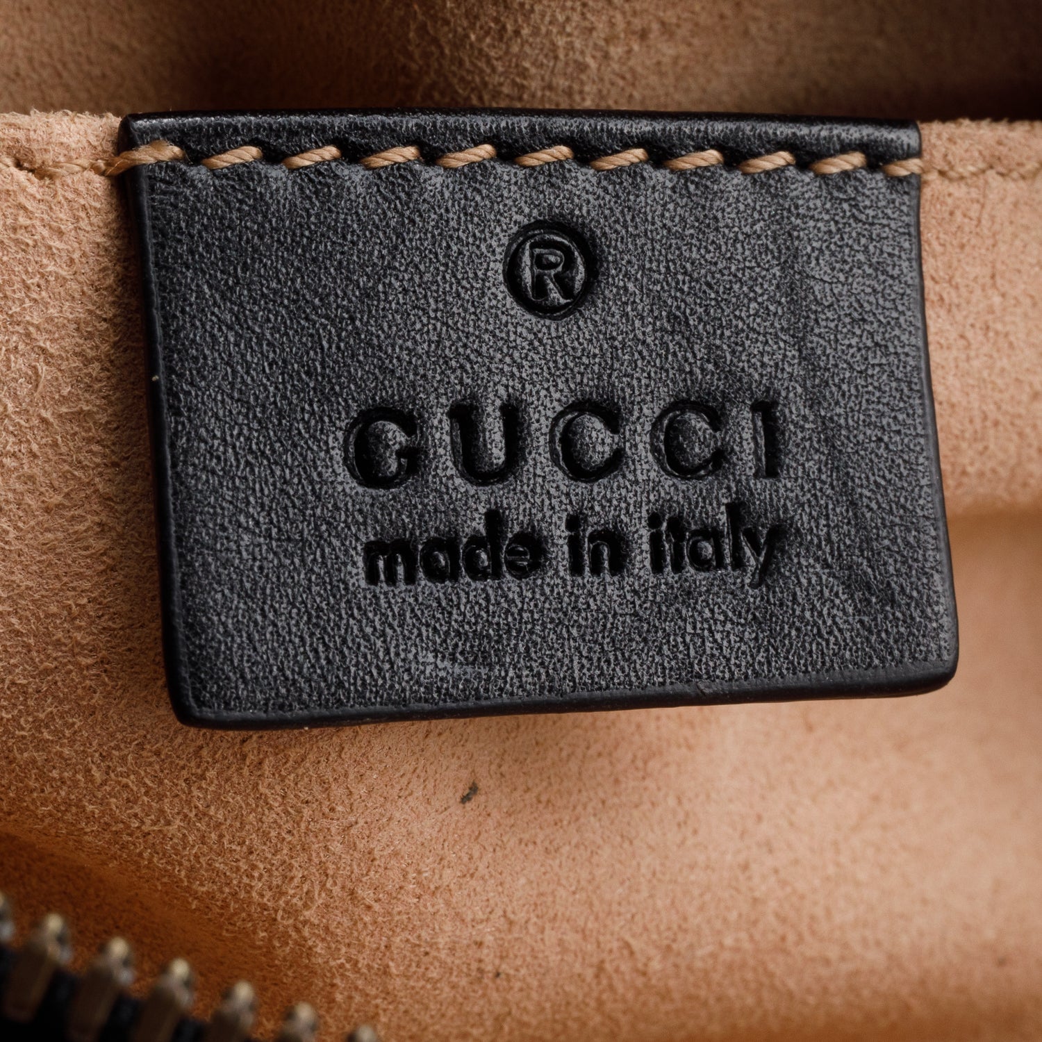 Gucci Black GG Marmont Matelasse Leather Belt Bag, Size 95