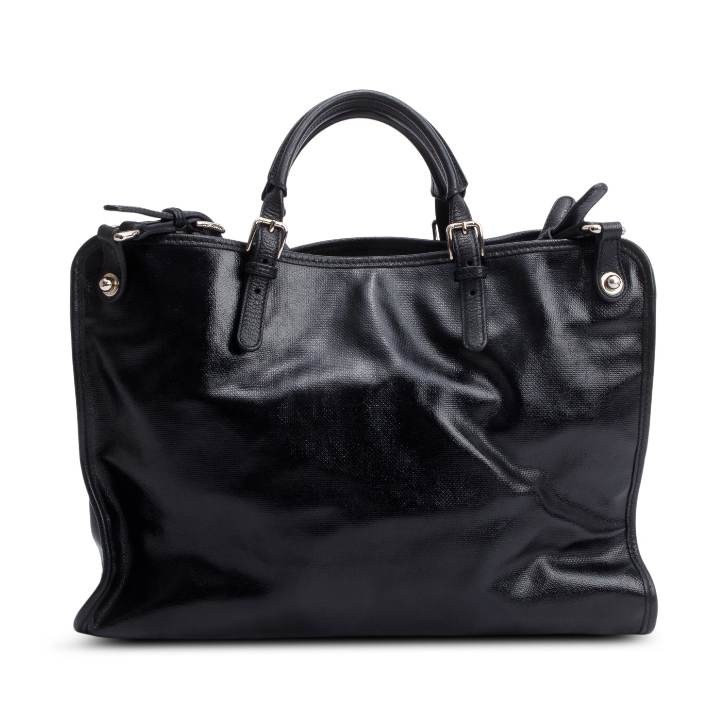 Dolce & Gabbana Blak Patent Leather Miss Pocket Bag w/ Authenticity Card