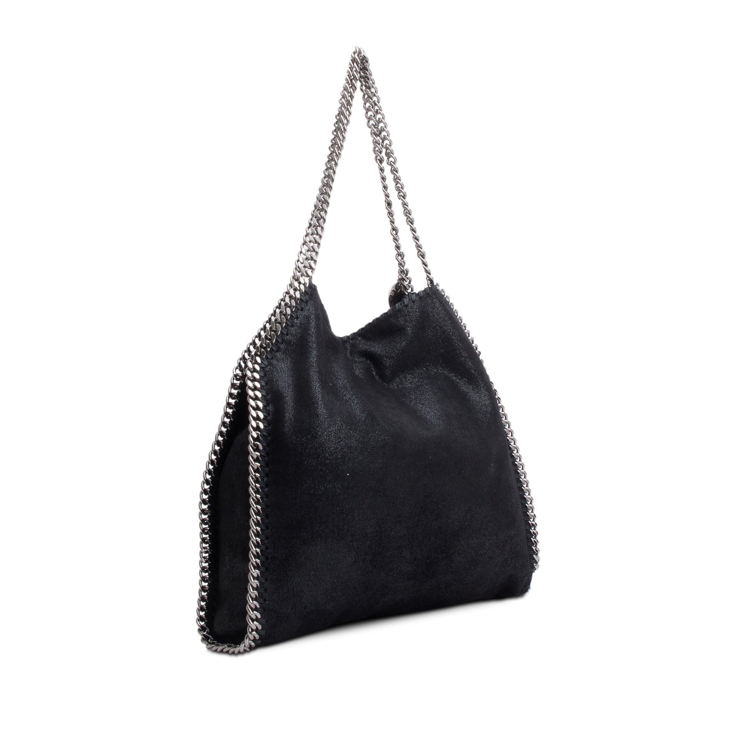 Stella McCartney Black Shaggy Deerskin Falabella tote