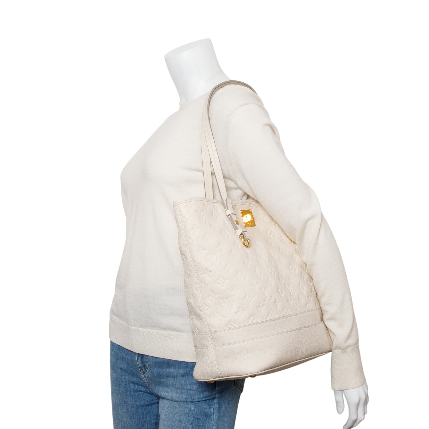 Louis Vuitton White Empreinte Leather Citadine PM w/ Pouch