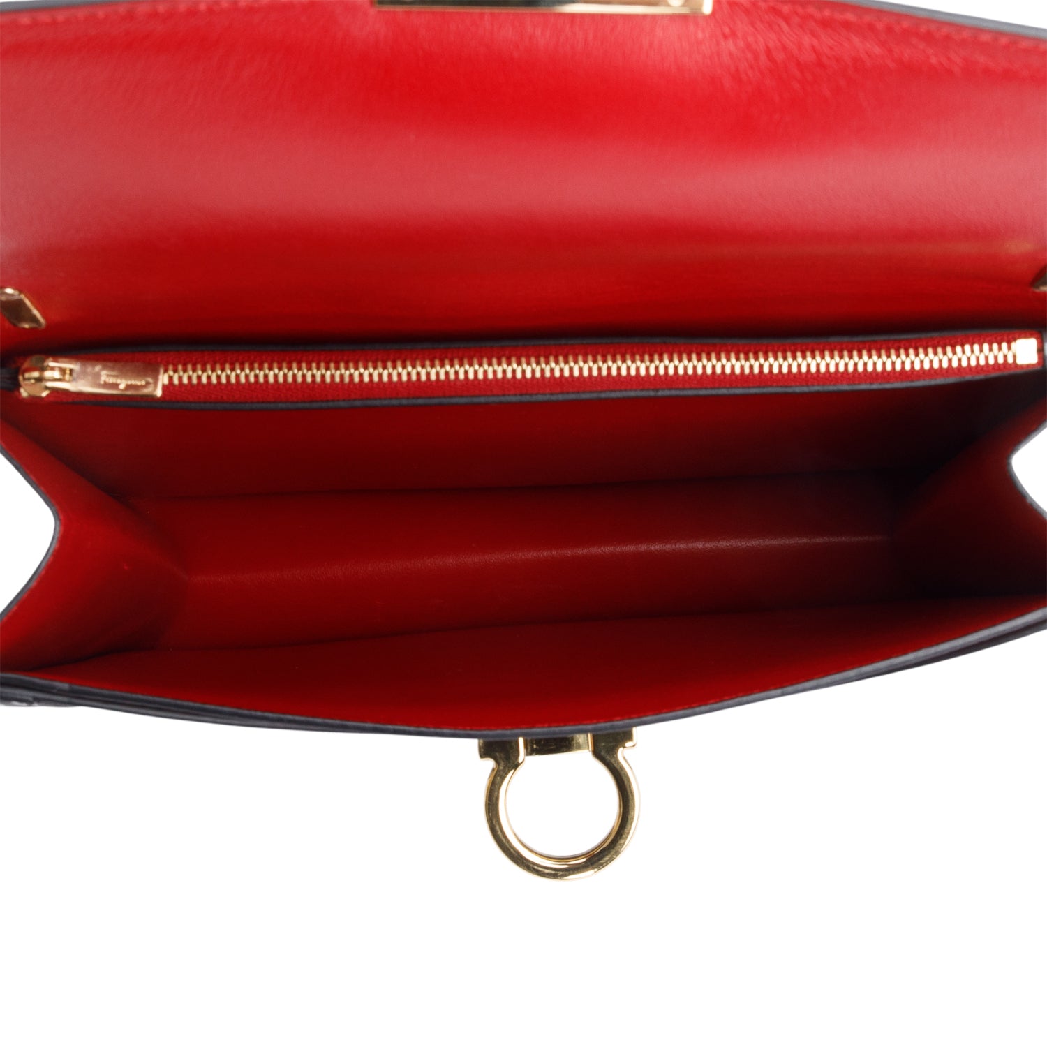 Ferragamo Black/Grey Ombre Patent Leather Marisol Crossbody Bag