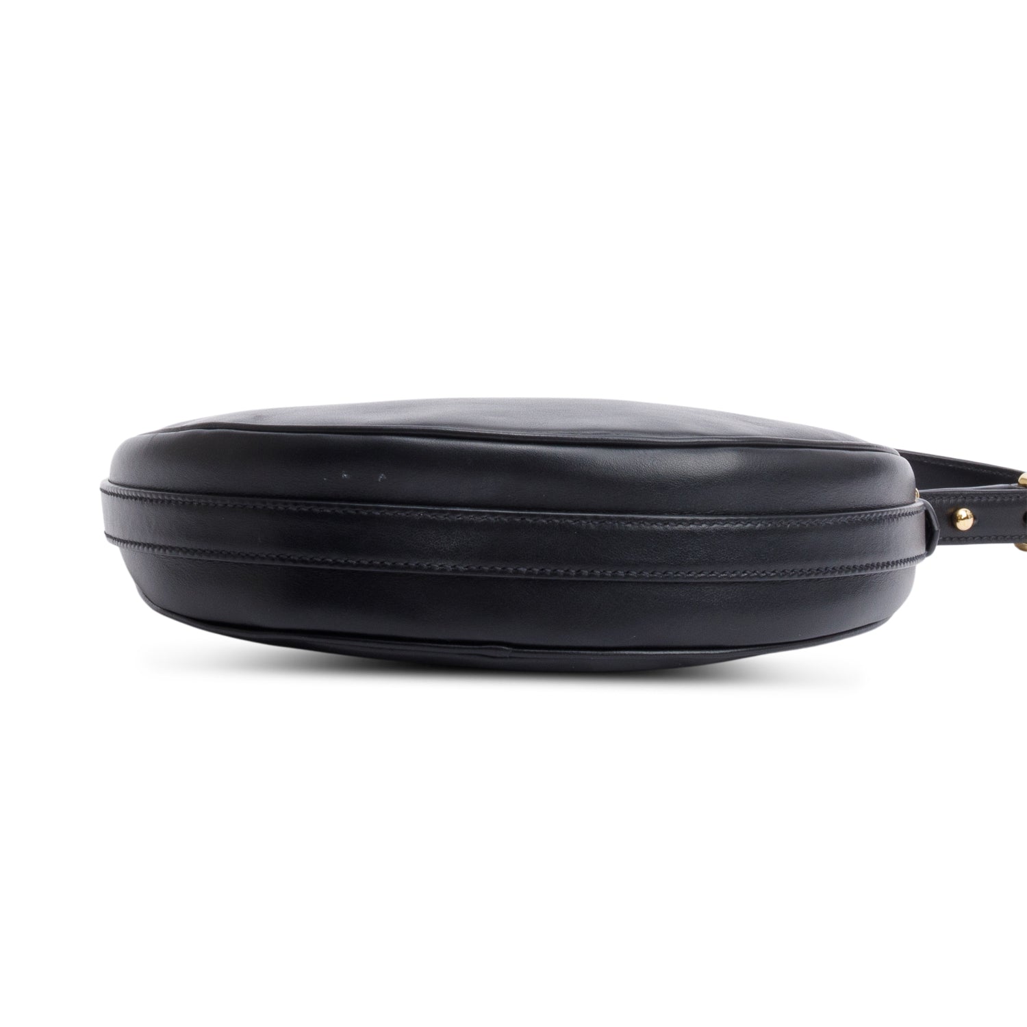 Prada Black Soft Calf Leather Small Arque Shoulder Bag w/ Strap