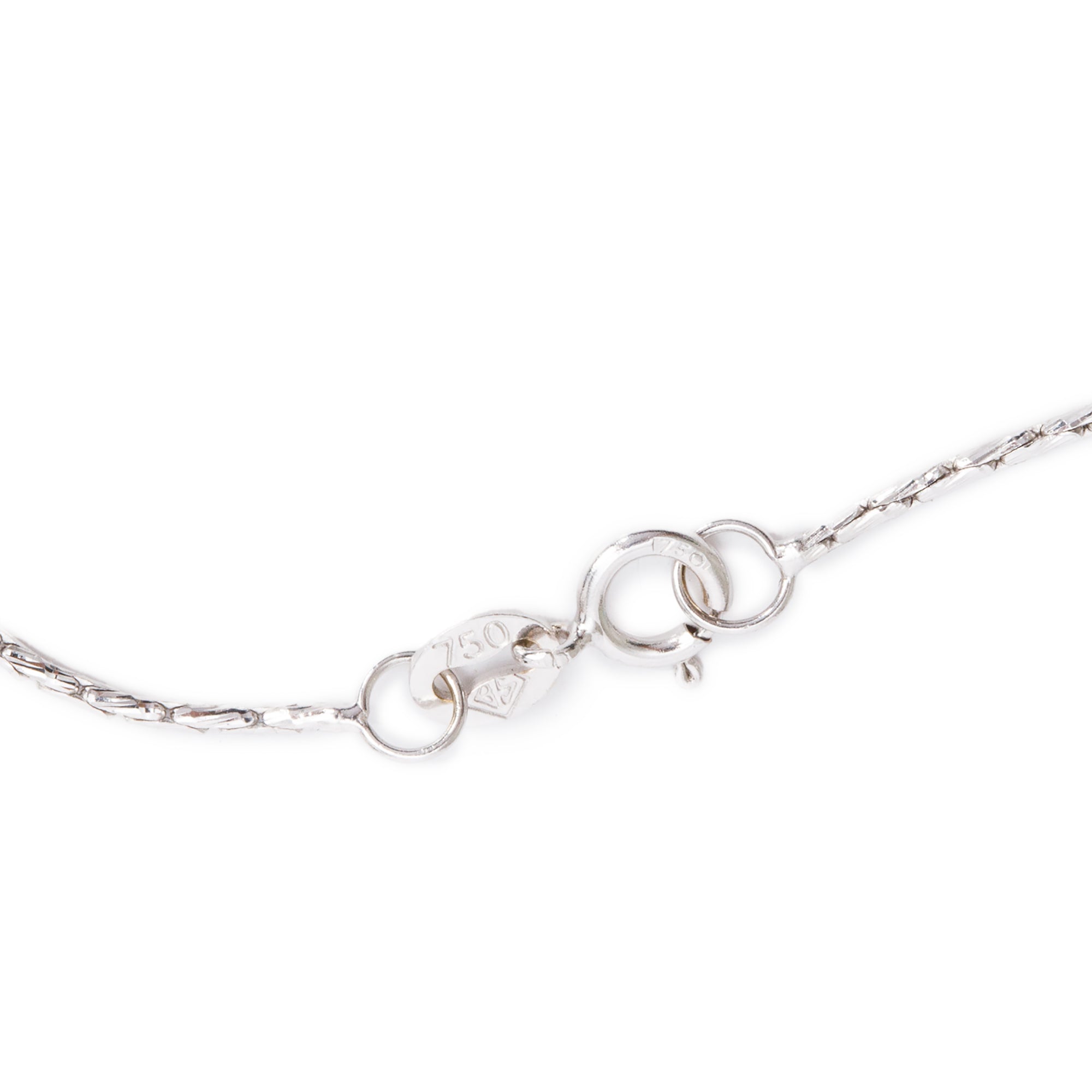 18k White Gold Pink Tourmaline and Diamond Pendant Necklace