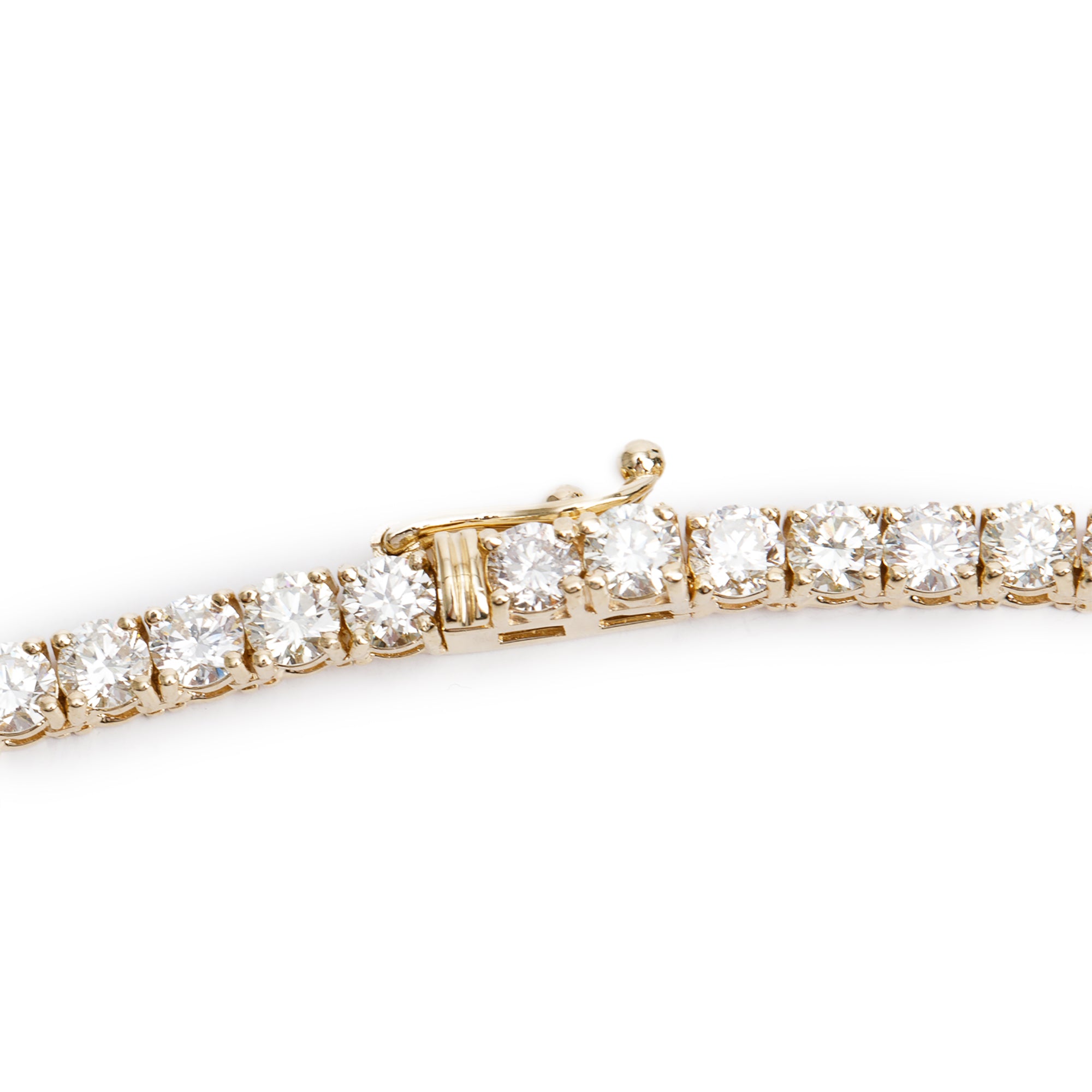 14k Yellow Gold 18.90 tcw. Diamond Tennis Necklace