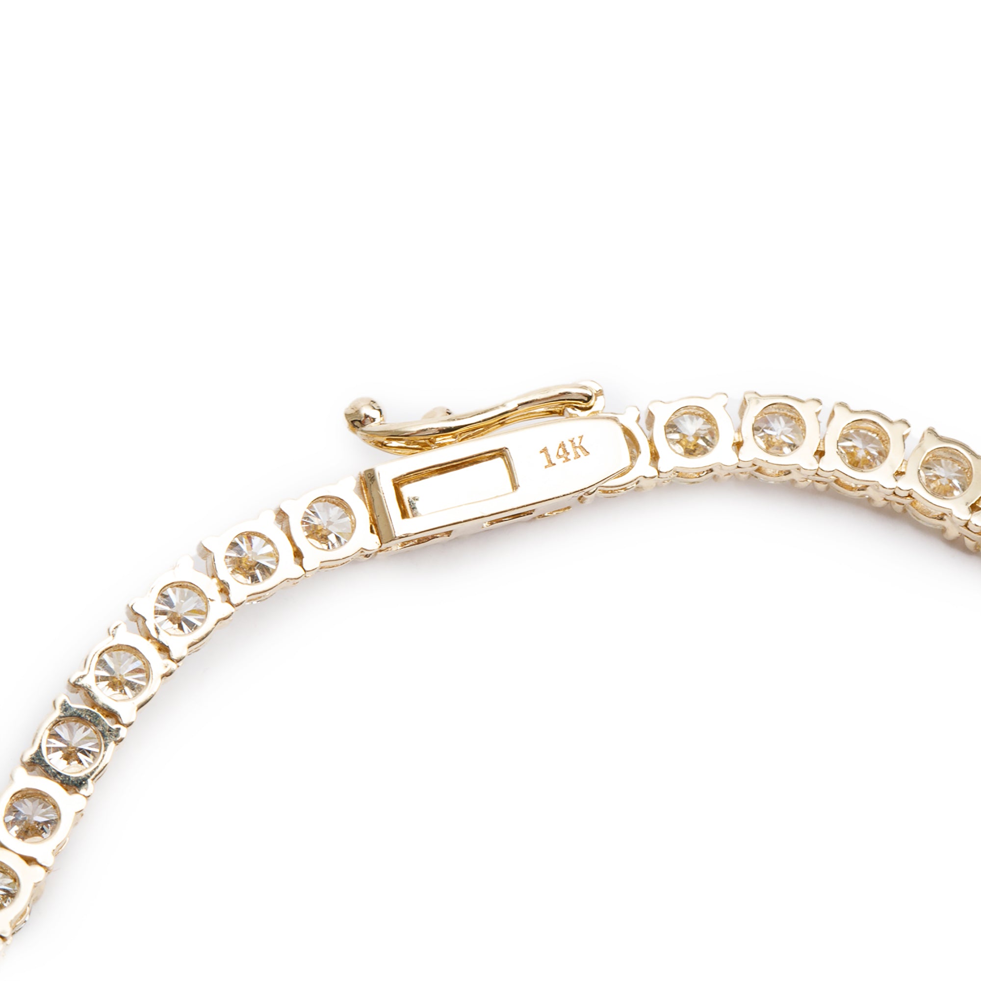 14k Yellow Gold 18.90 tcw. Diamond Tennis Necklace