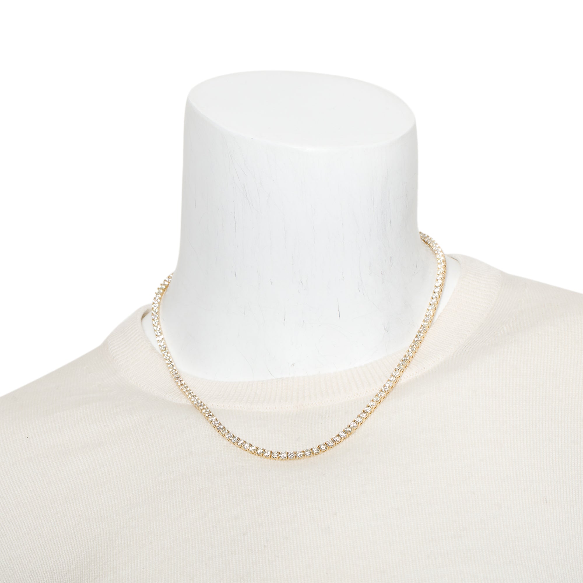 14k Yellow Gold 18.90 tcw. Diamond Tennis Necklace