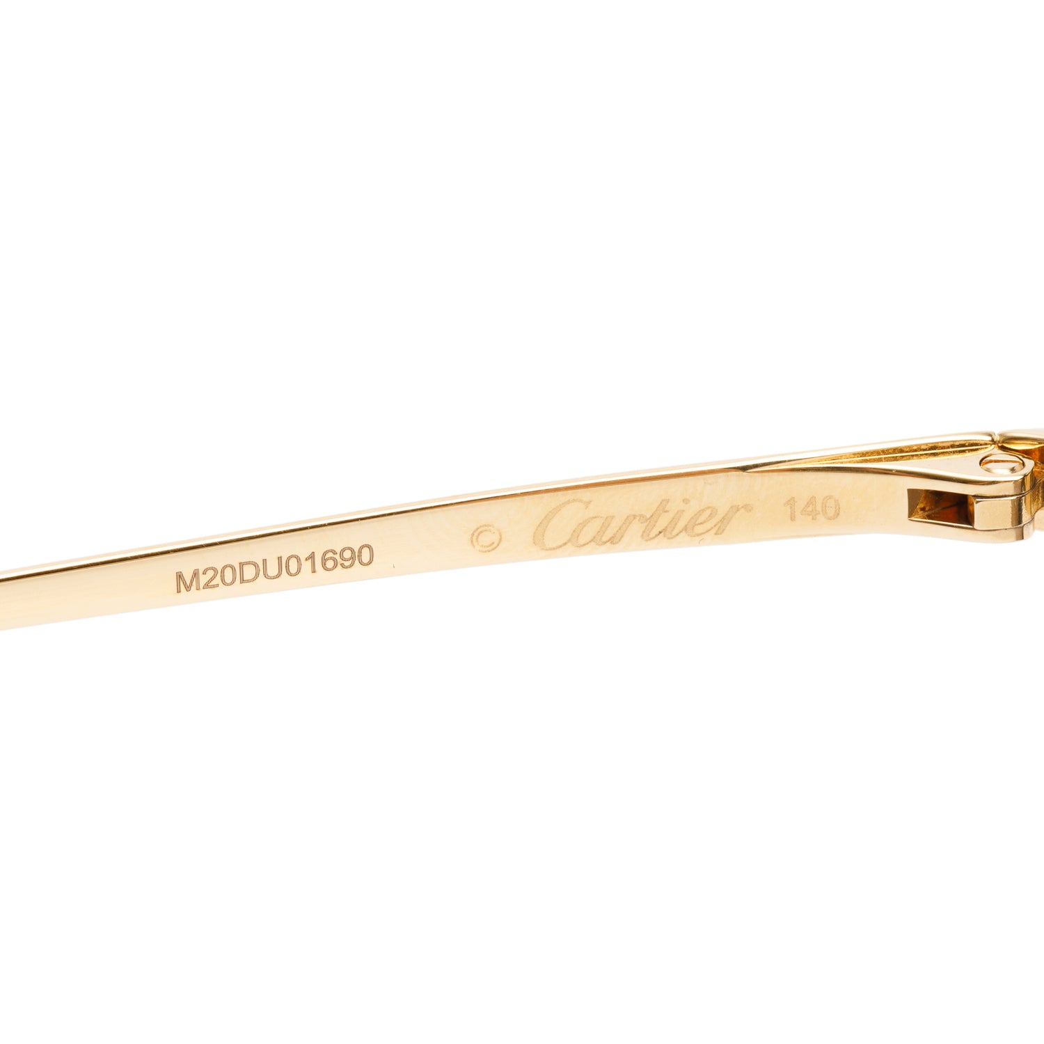 Cartier CT0474S Gold-Plated Metal Frame Panthere De Cartier Square Sunglasses w/ Case