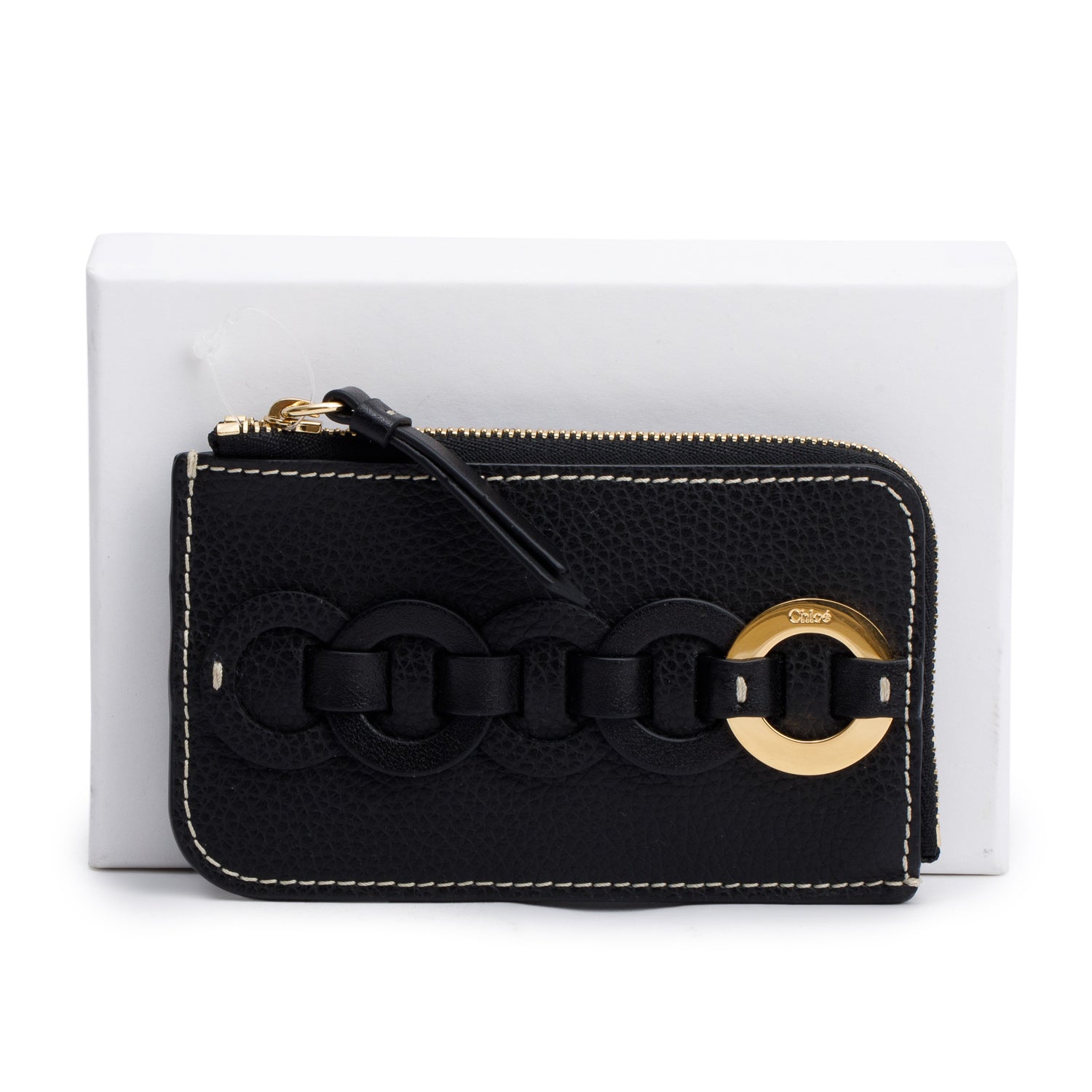 Chloe Black Leather Darryl Coin Purse w/ Box