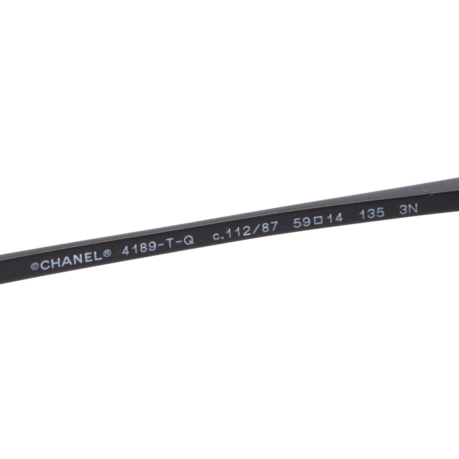 Chanel 4189-T-Q  Black Aviator CC Sunglasses w/ Box & Case