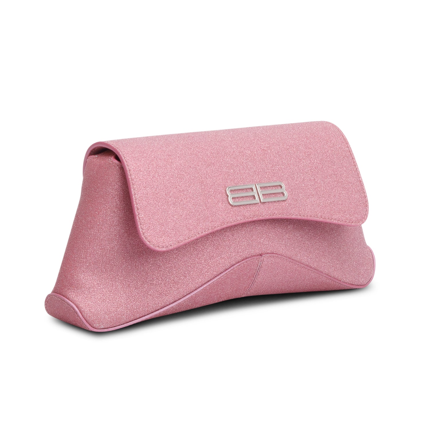 Balenciaga Pink Sparkling Fabric Small XX Flap Stretch Bag