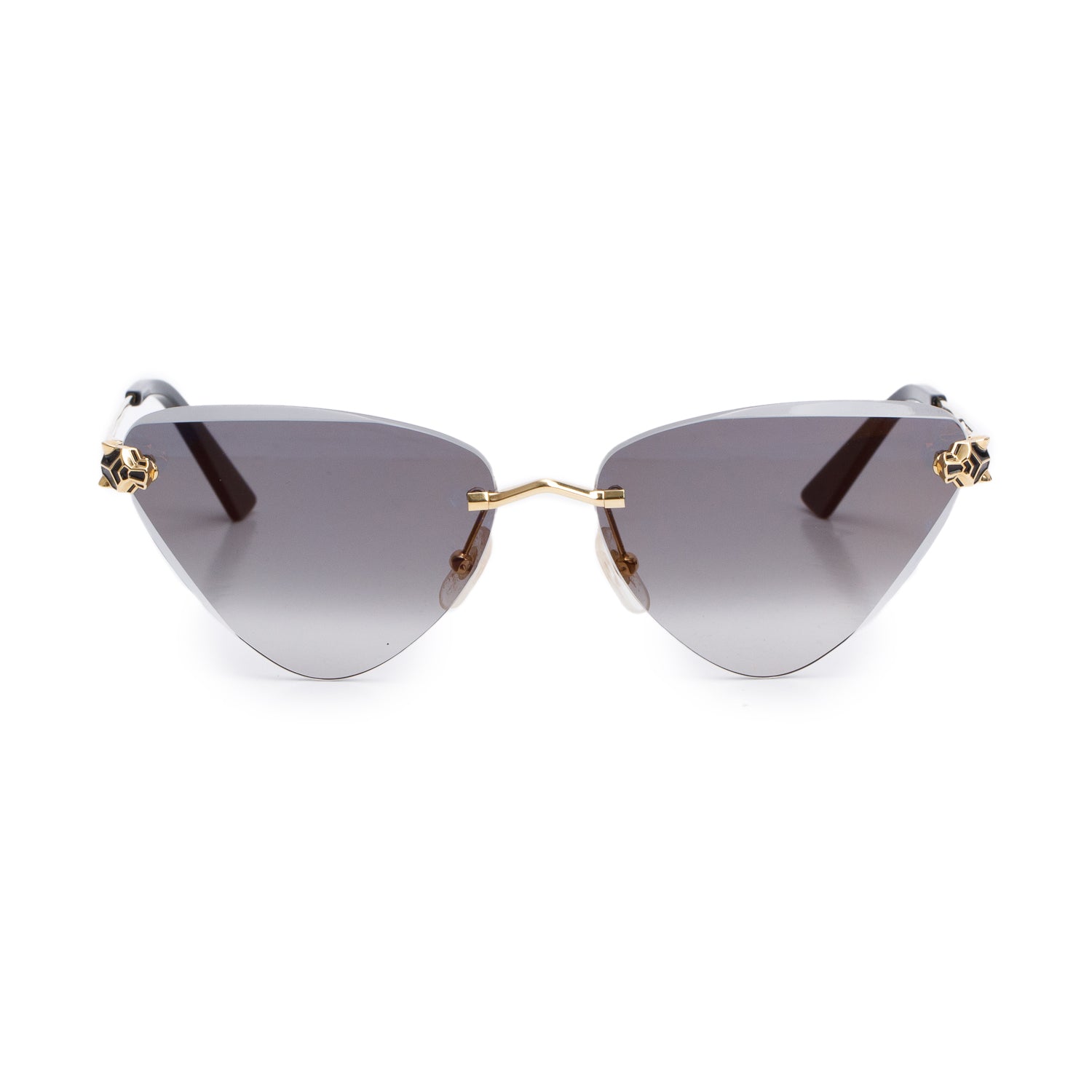 Cartier CT0399S Gold Tone Metal Panthere Aviator Sunglasses w/ Box & Case