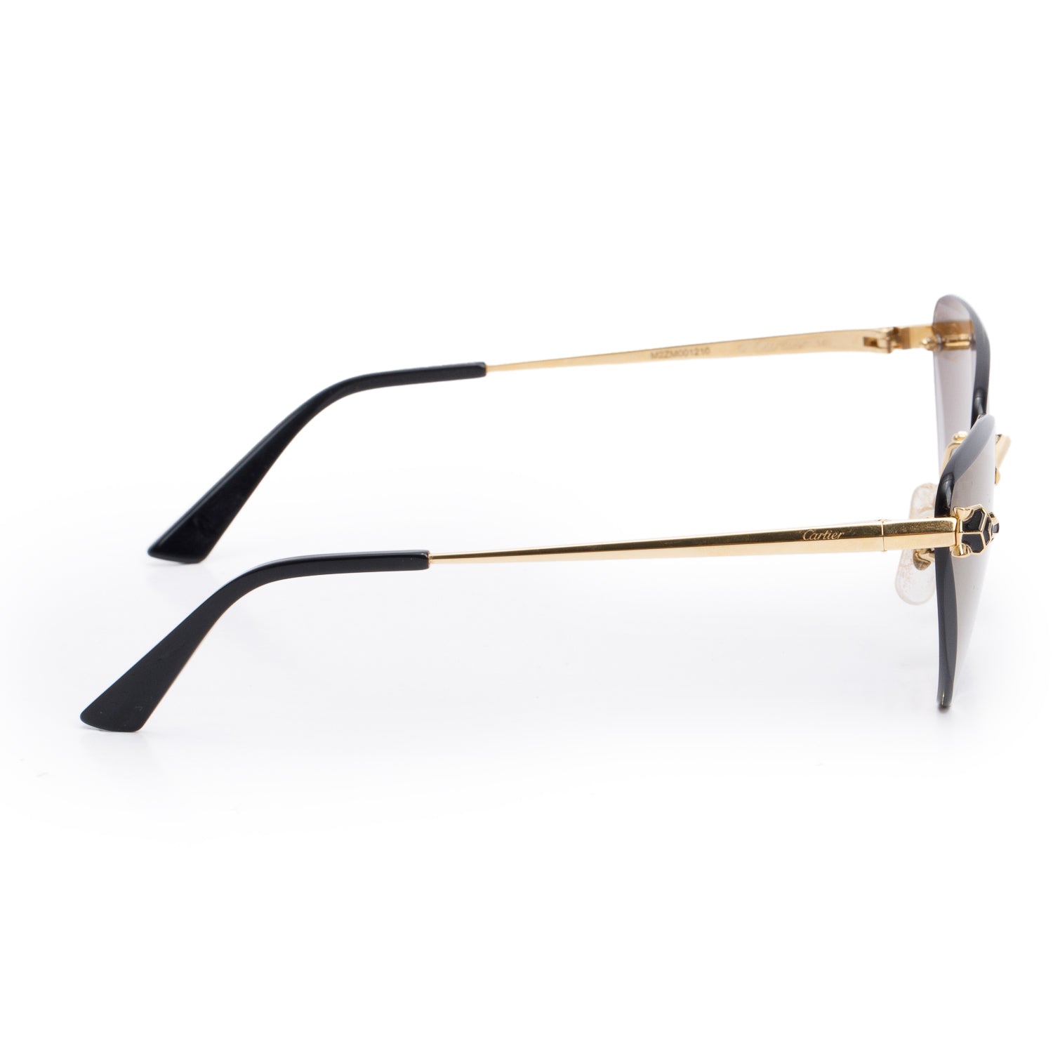 Cartier CT0399S Gold Tone Metal Panthere Aviator Sunglasses w/ Box & Case
