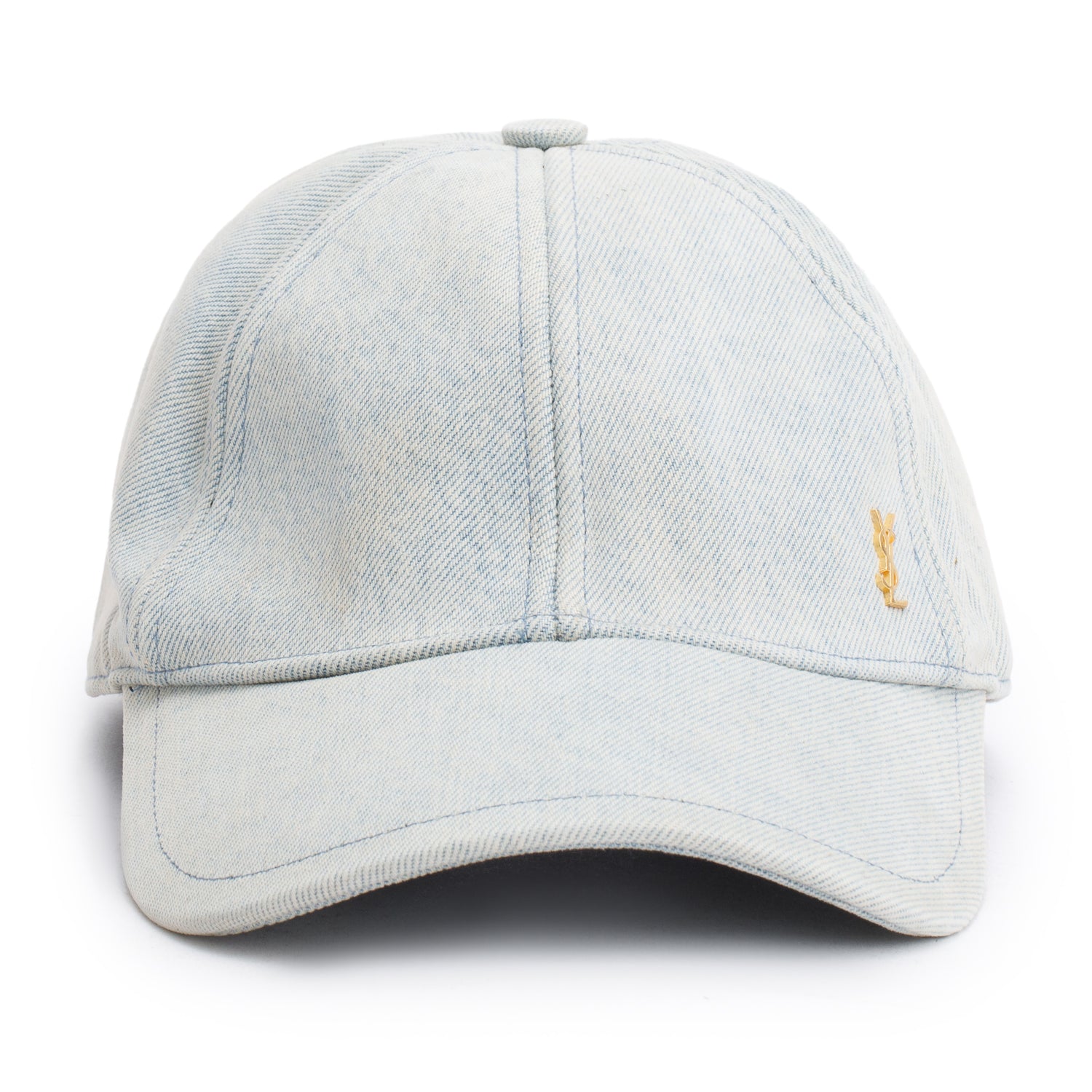 Saint Laurent Denim Baseball Hat, Size 57
