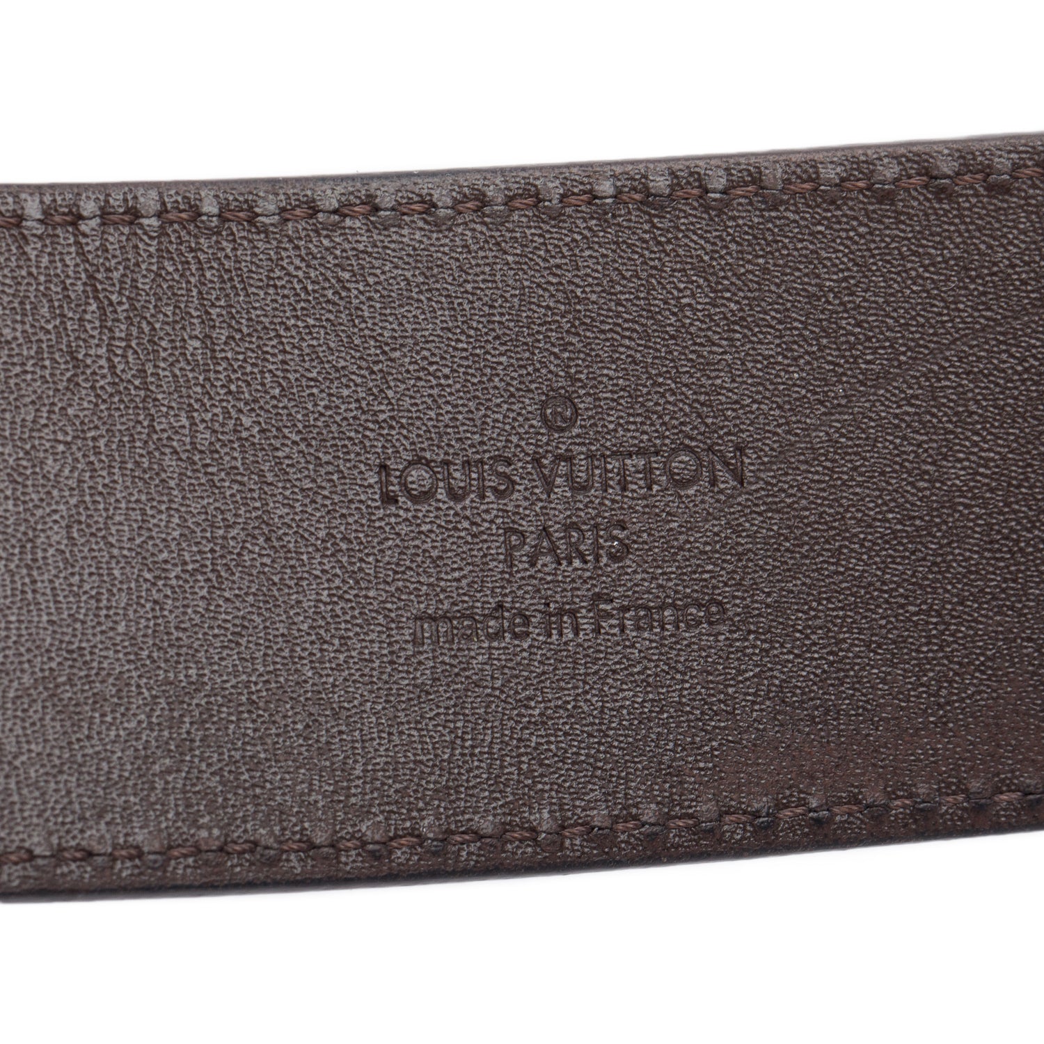 Louis Vuitton Damier Ebene Canvas LV Initiales 40 MM Belt, Size 85 34