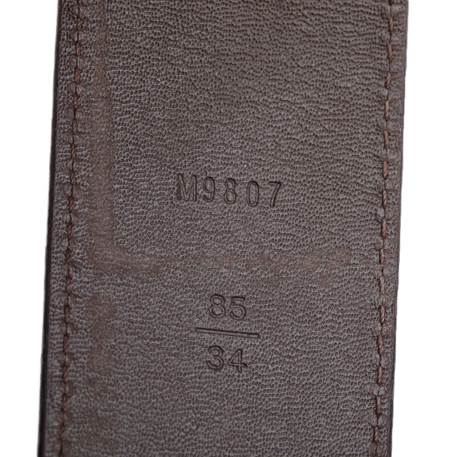 Louis Vuitton Damier Ebene Canvas LV Initiales 40 MM Belt, Size 85 34