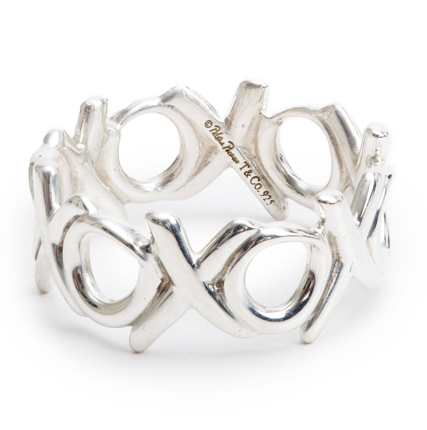 Tiffany & Co. Paloma Picasso Sterling Silver Love & Kisses XO Ring, Size 6