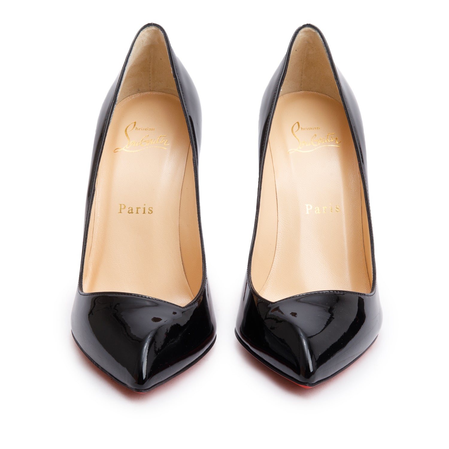 Christian Louboutin 2020 Black Patent Corneille 100 Pumps, Size 36.5 w/ Box & Receipt