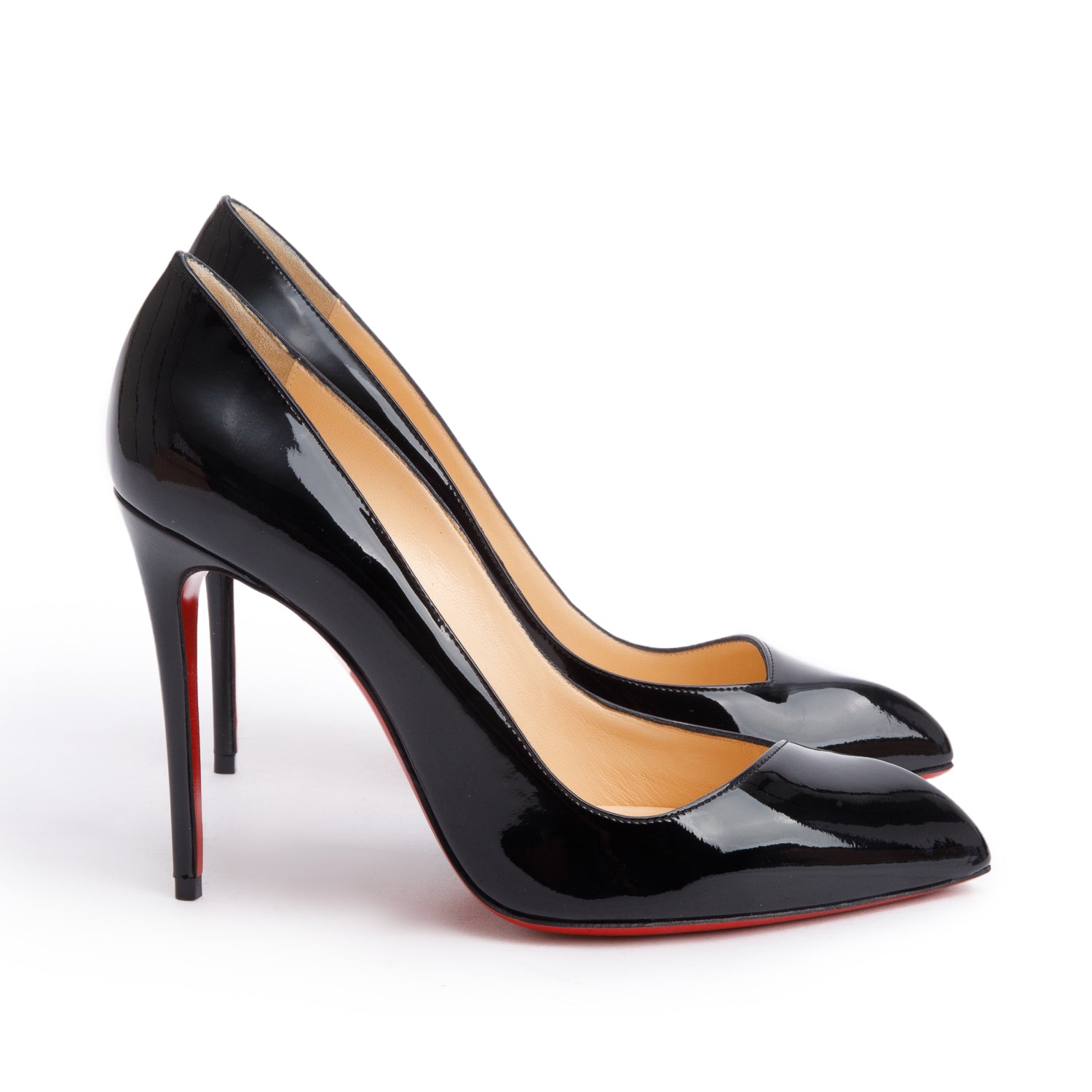 Christian Louboutin 2020 Black Patent Corneille 100 Pumps, Size 36.5 w/ Box & Receipt
