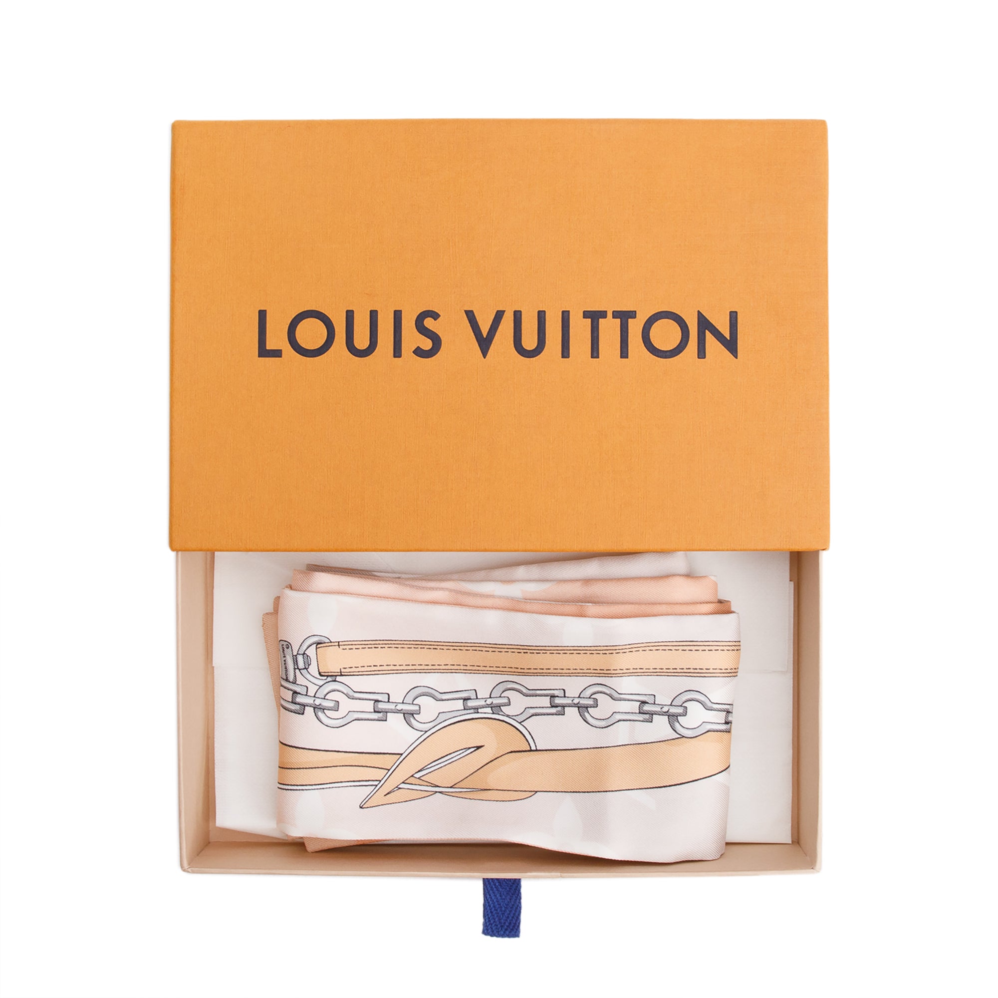 Louis Vuitton Peach/Pink Monogram Confidential Silk Bandeau w/ Box