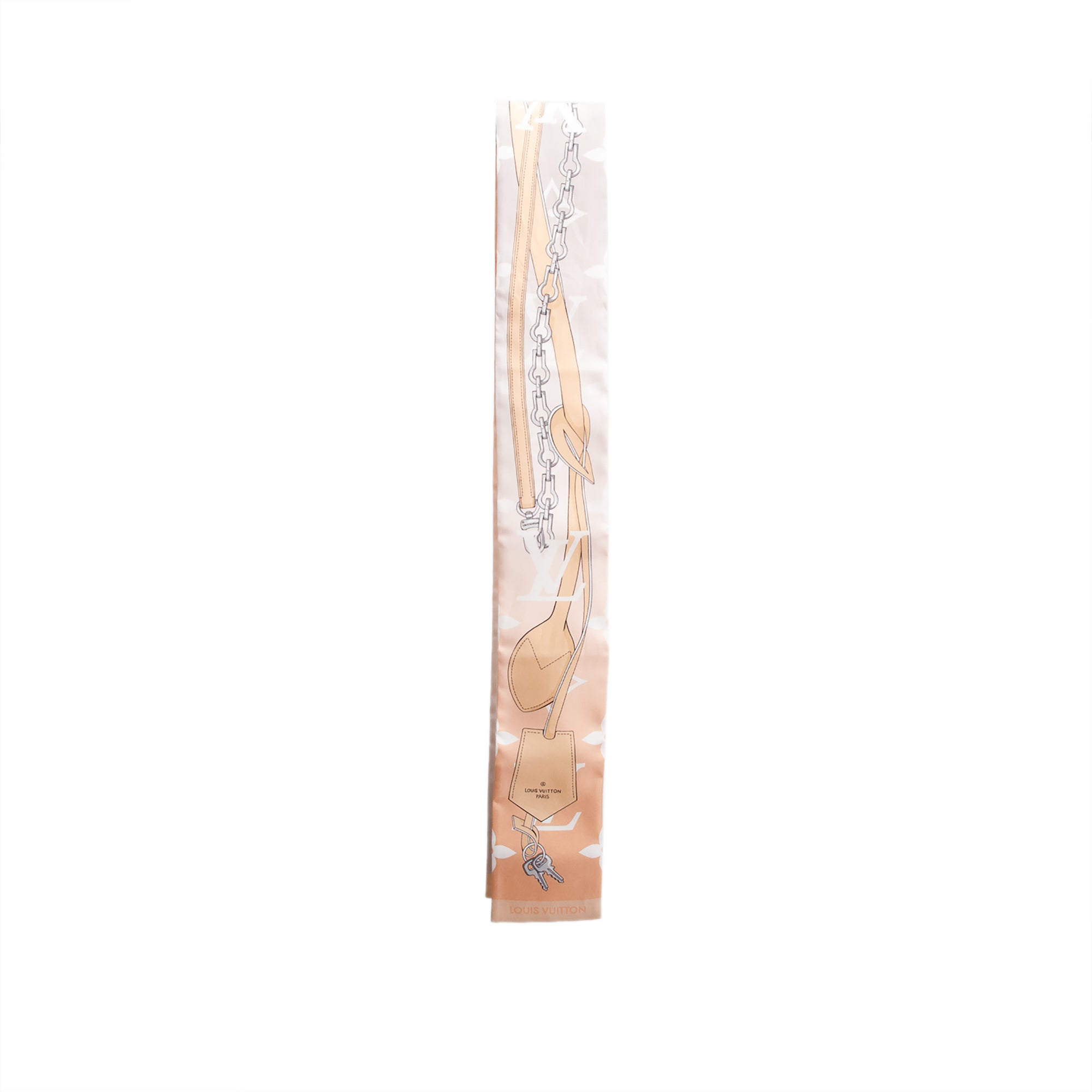 Louis Vuitton Peach/Pink Monogram Confidential Silk Bandeau w/ Box