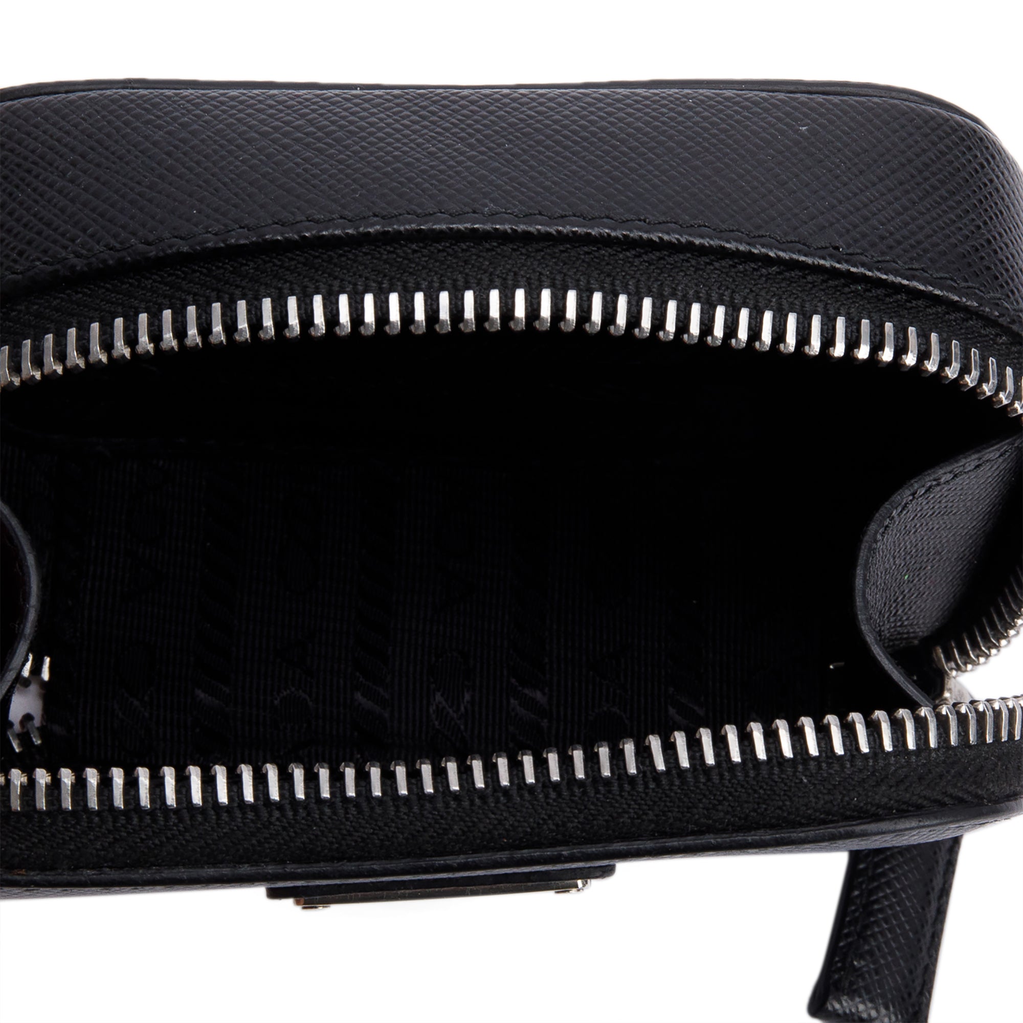 Prada Black Saffiano Leather Mini Pouch