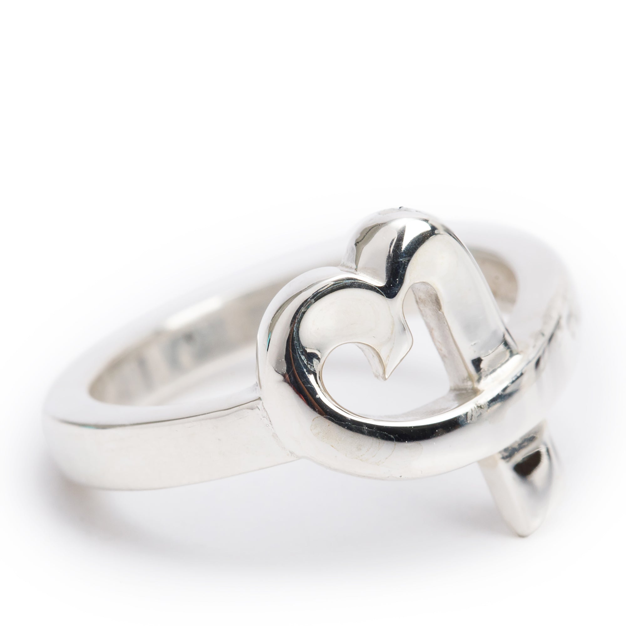 Tiffany & Co. Paloma Picasso Sterling Silver Loving Heart Ring, Size 7