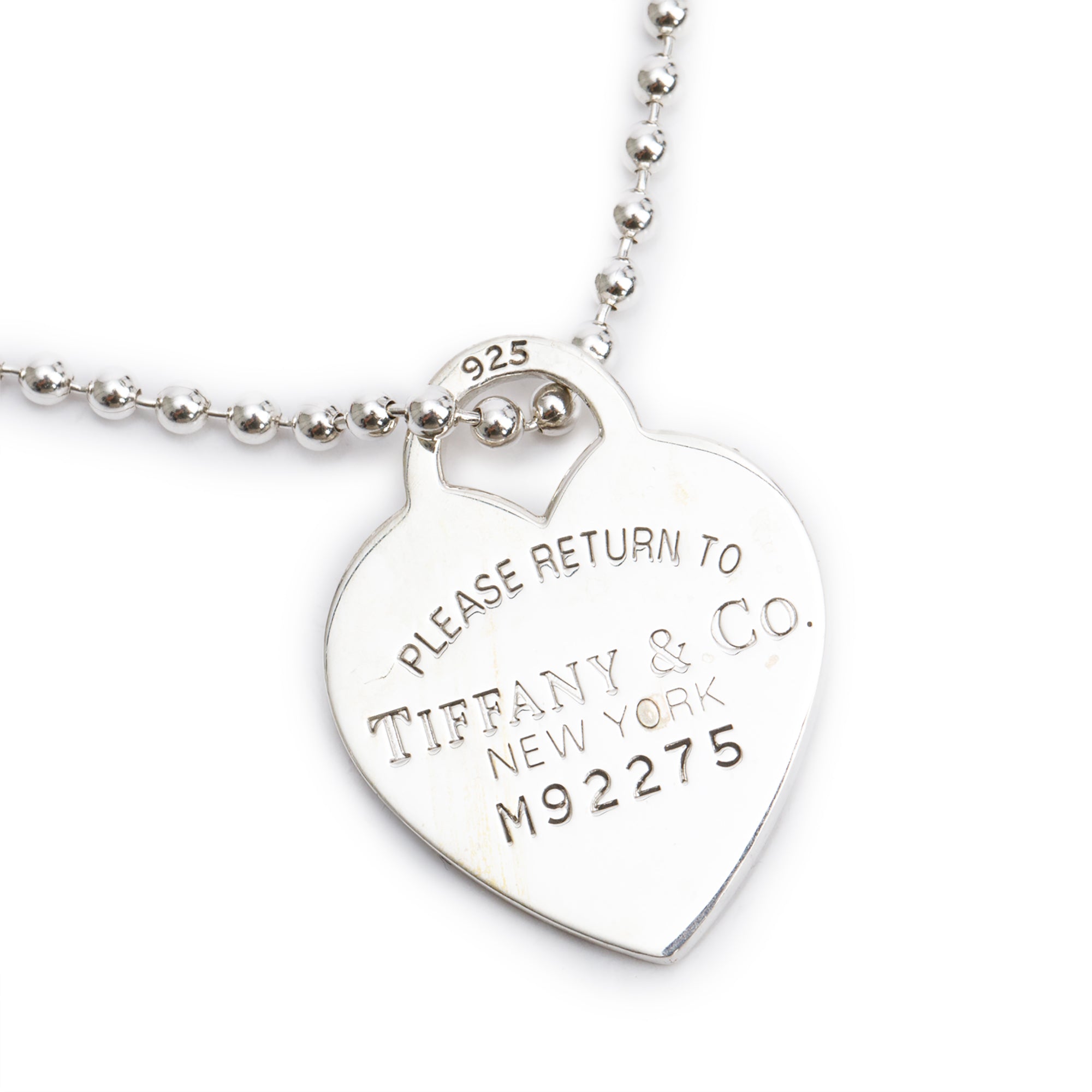 PLEASE RETURN TO TIFFANY＆CO.　925 Please Return To Tiffany & Co. Sterling Silver 925 Heart Tag