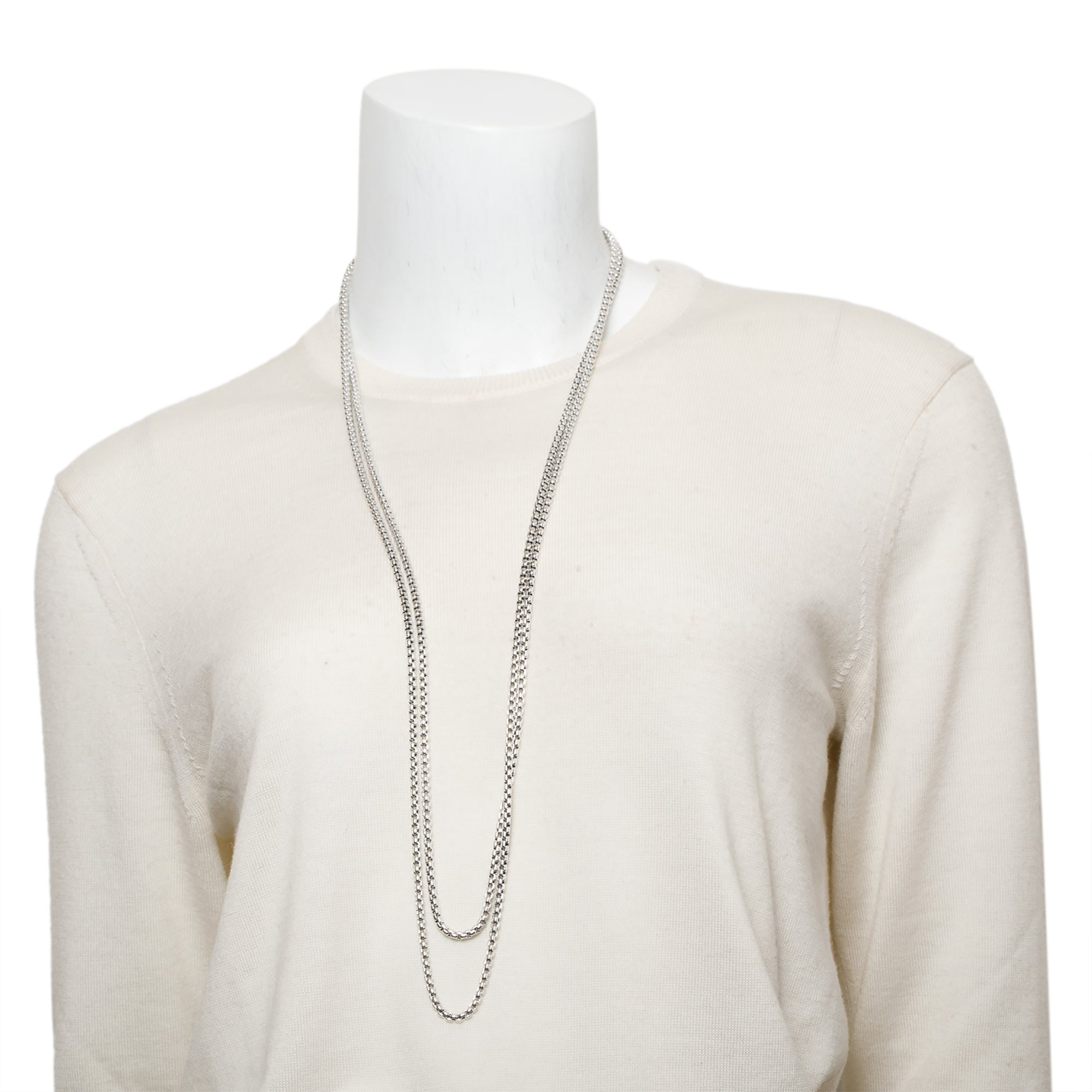 David Yurman Sterling Silver & 14k Yellow Gold 3.6 MM Box Chain Necklace, 72"