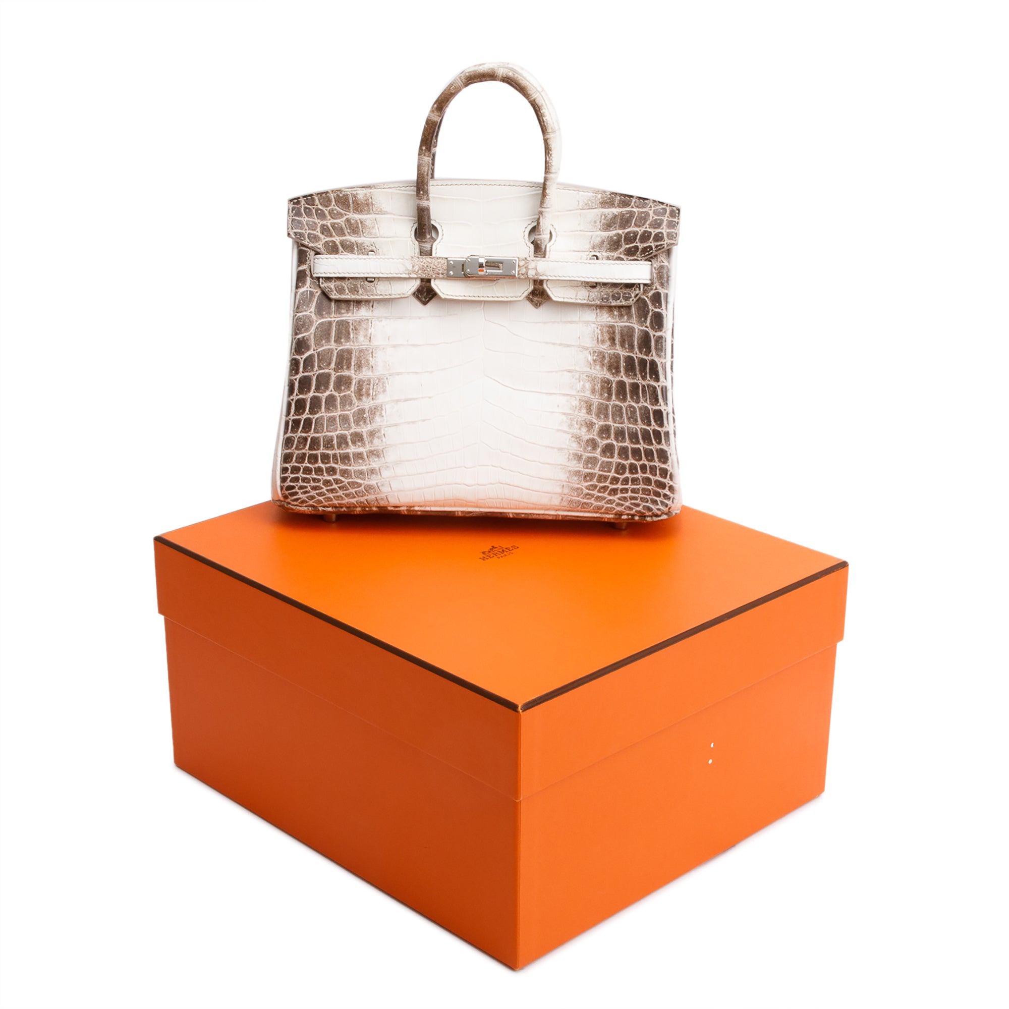 Hermes 2020 Blanc Crocodile Niloticus Himalaya Birkin 25 w/ Box