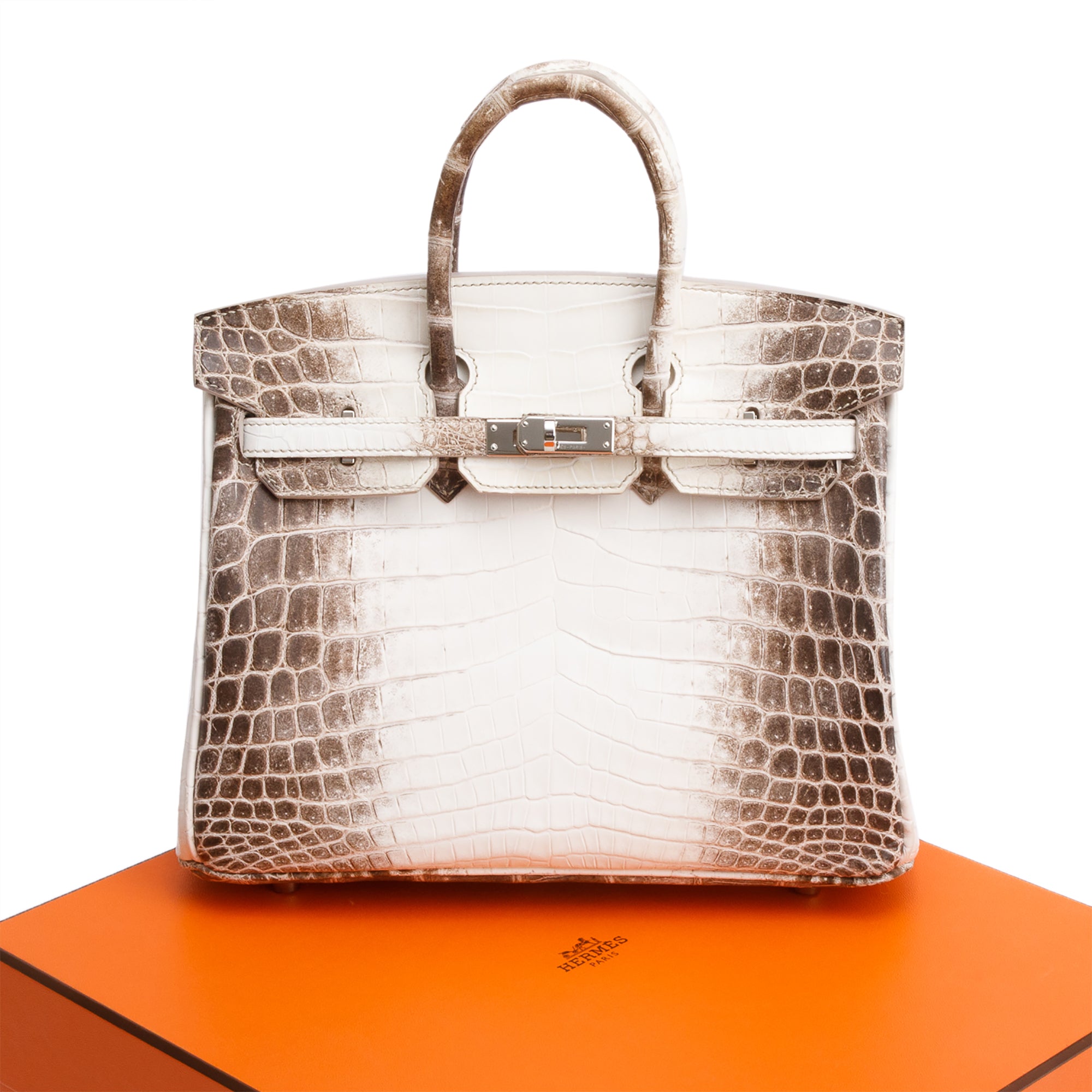Hermes 2020 Blanc Crocodile Niloticus Himalaya Birkin 25 w/ Box