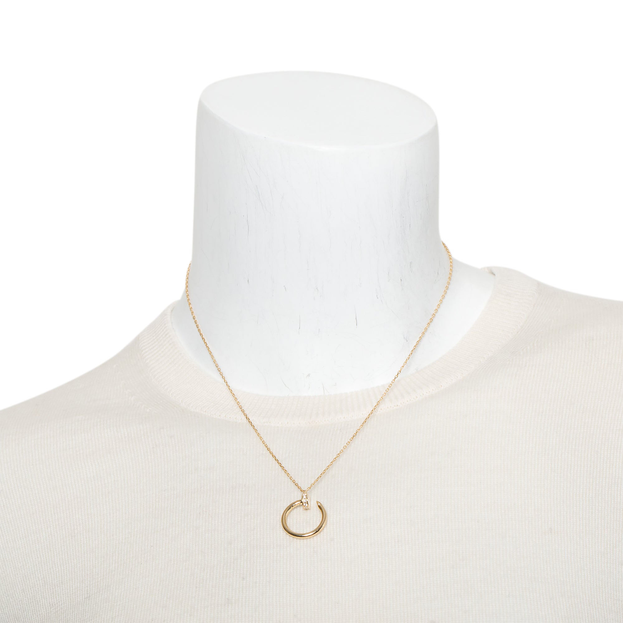 Cartier 2023 18k Yellow Gold Diamond Juste Un Clou Pendant Necklace w/ Box & Certificate