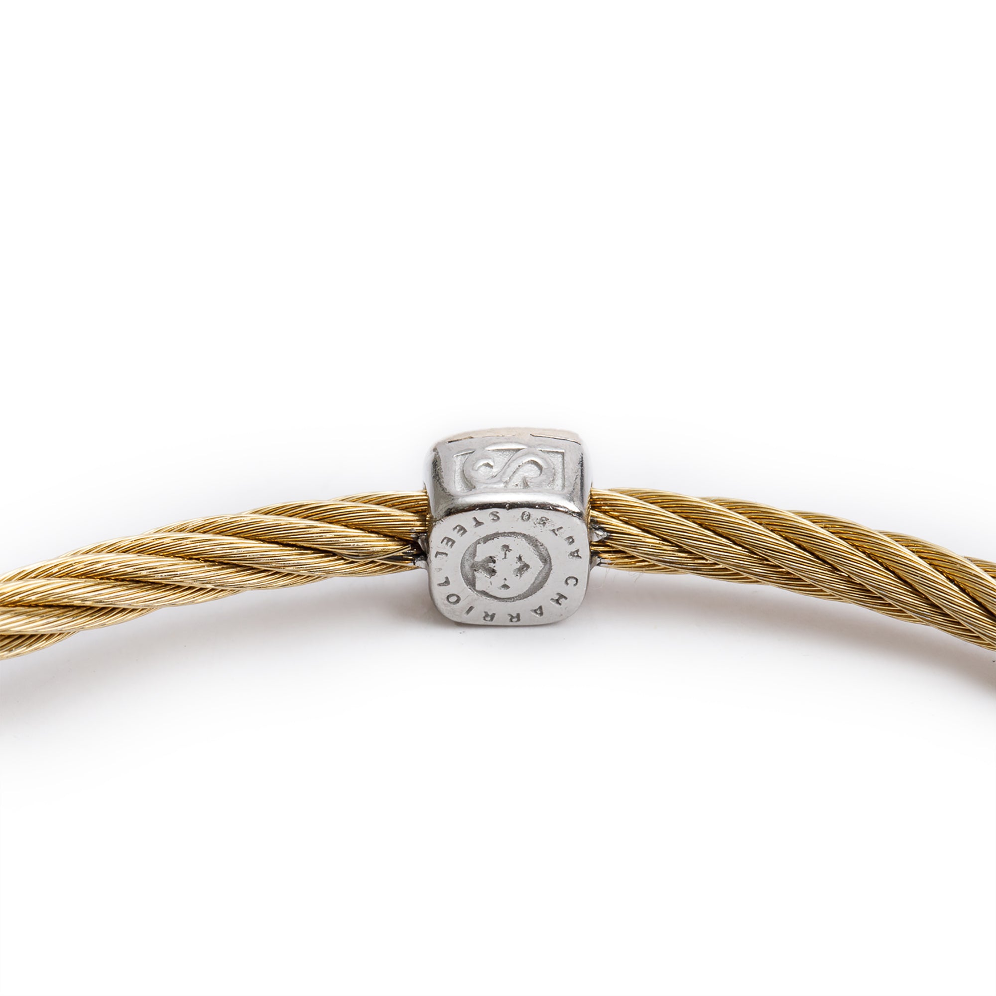 Charriol 18k White Gold & Yellow PVD Stainless Steel Diamond Station Bracelet