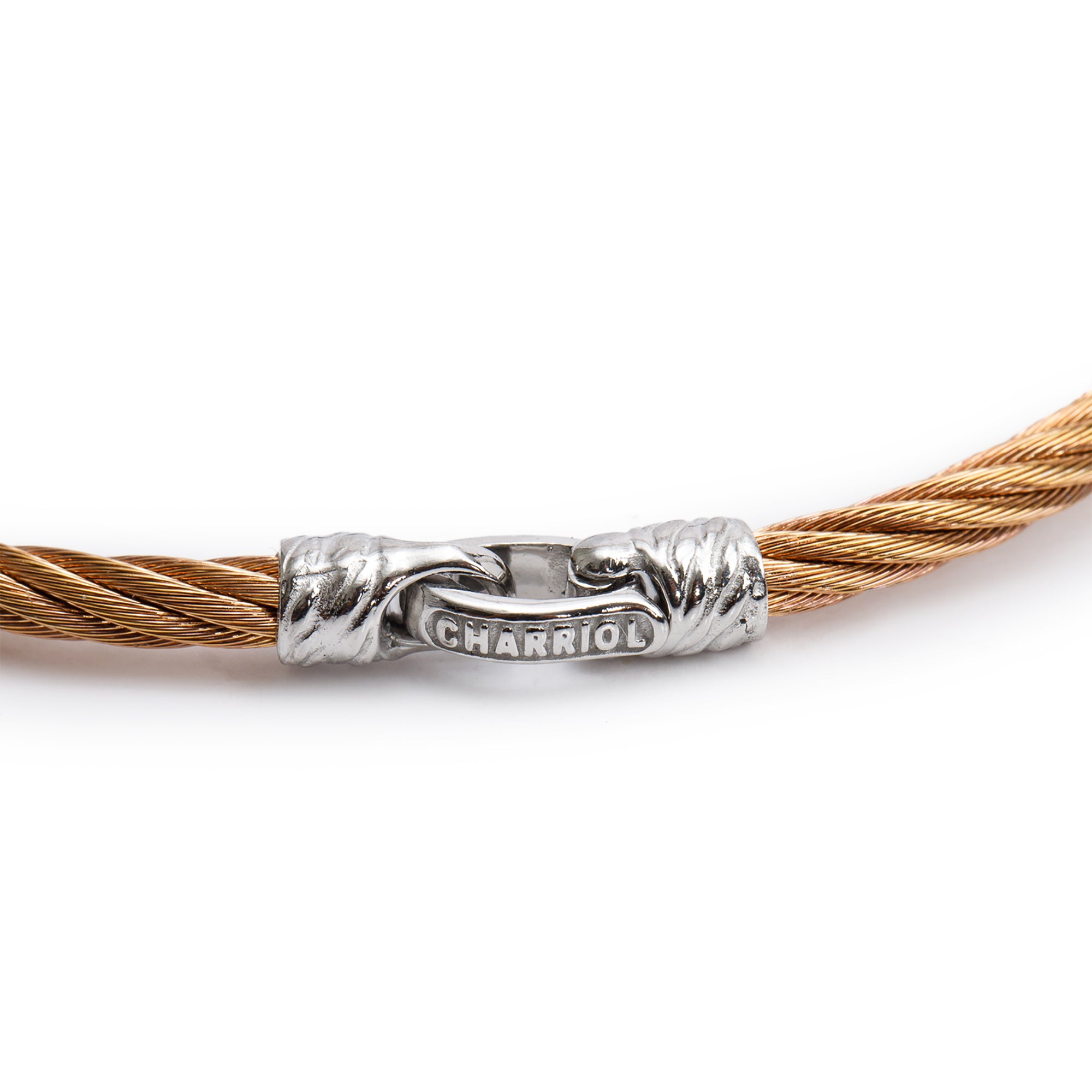 Charriol 18k White Gold & Rose PVD Stainless Steel Diamond Station Bracelet