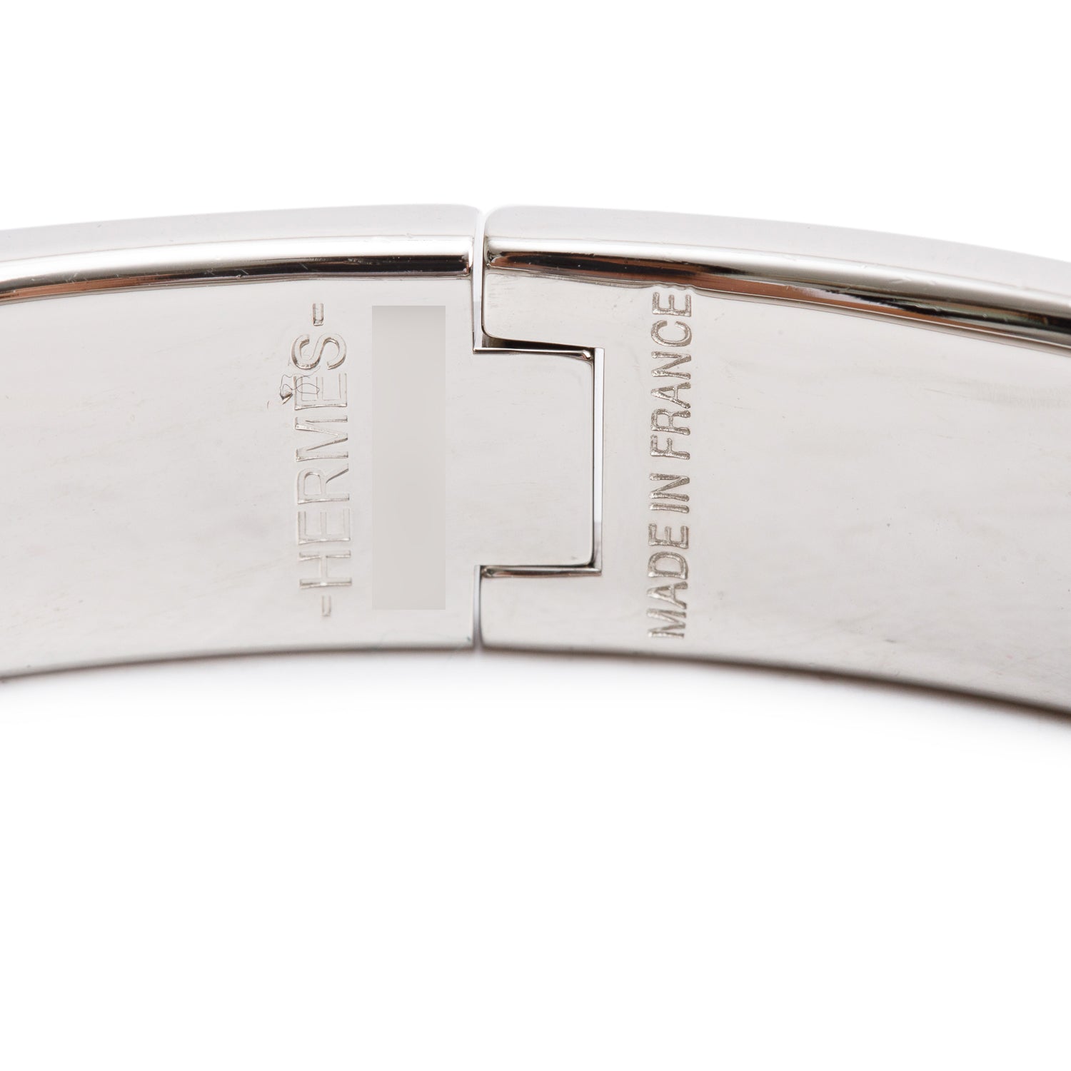 Hermes Palladium Plated Black Enamel 12 MM Clic H Bracelet