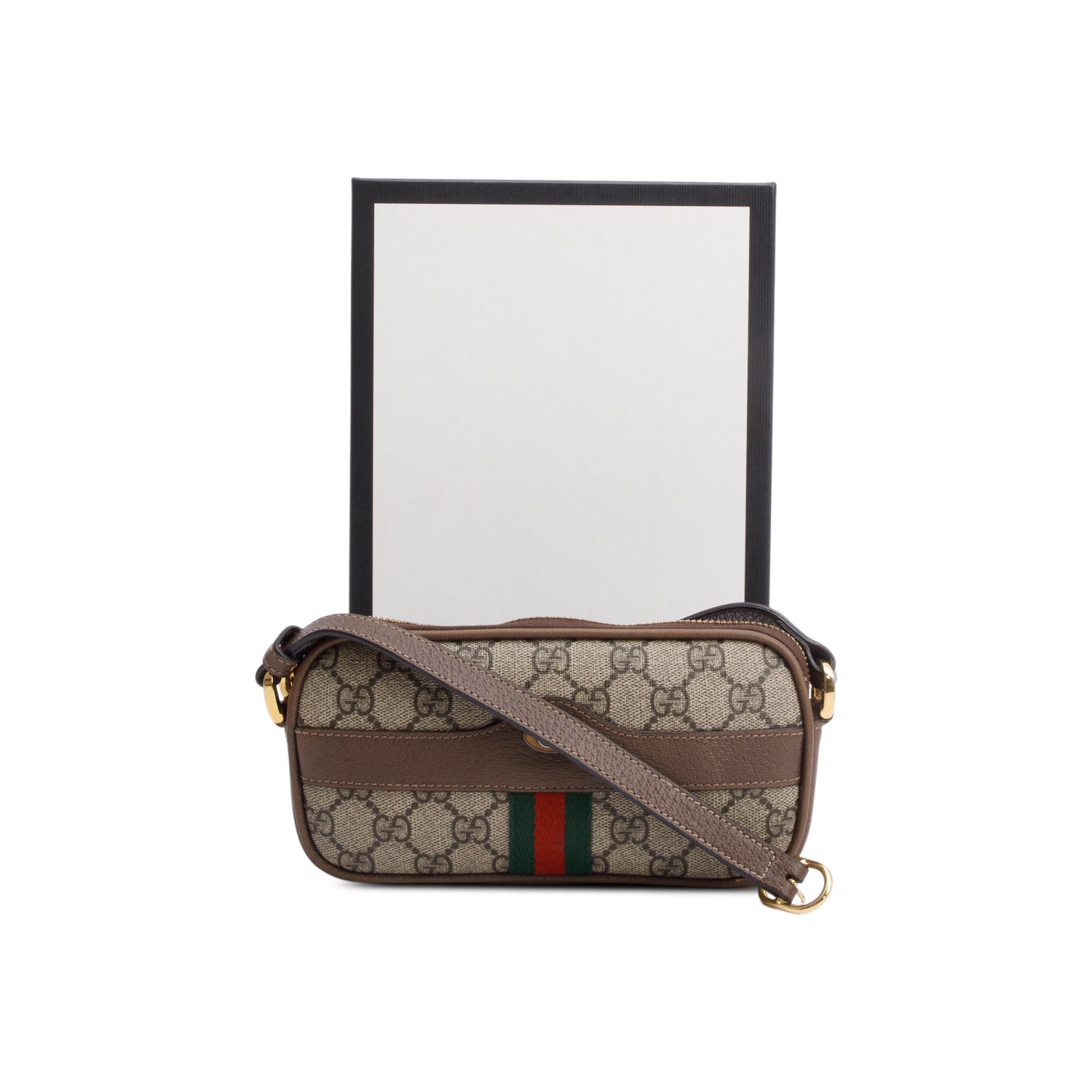 Gucci Beige GG Supreme Ophidia Mini w/ Box