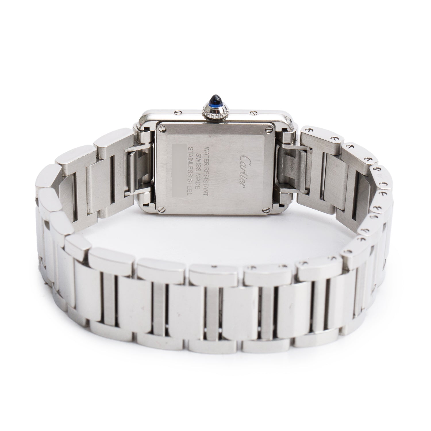 Cartier Stainless Steel Tank Must de Cartier Quartz Watch, Small Model 4322 w/ Box, Papers & Extra Leather Strap
