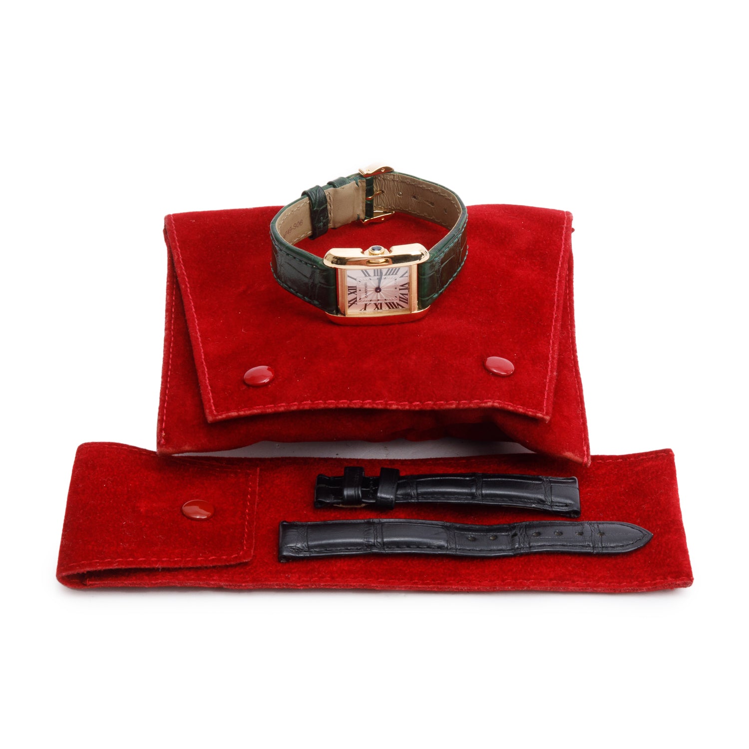 Cartier 18k Yellow Gold Tank Anglaise Quartz Watch 3579