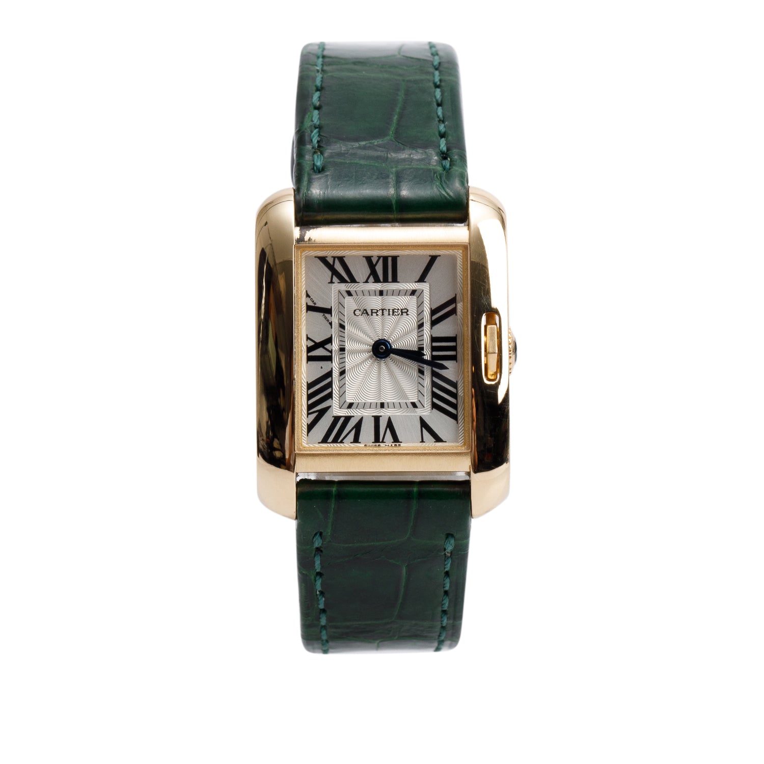 Cartier 18k Yellow Gold Tank Anglaise Quartz Watch 3579