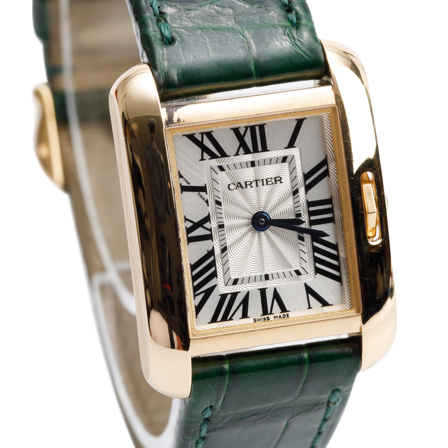 Cartier 18k Yellow Gold Tank Anglaise Quartz Watch 3579