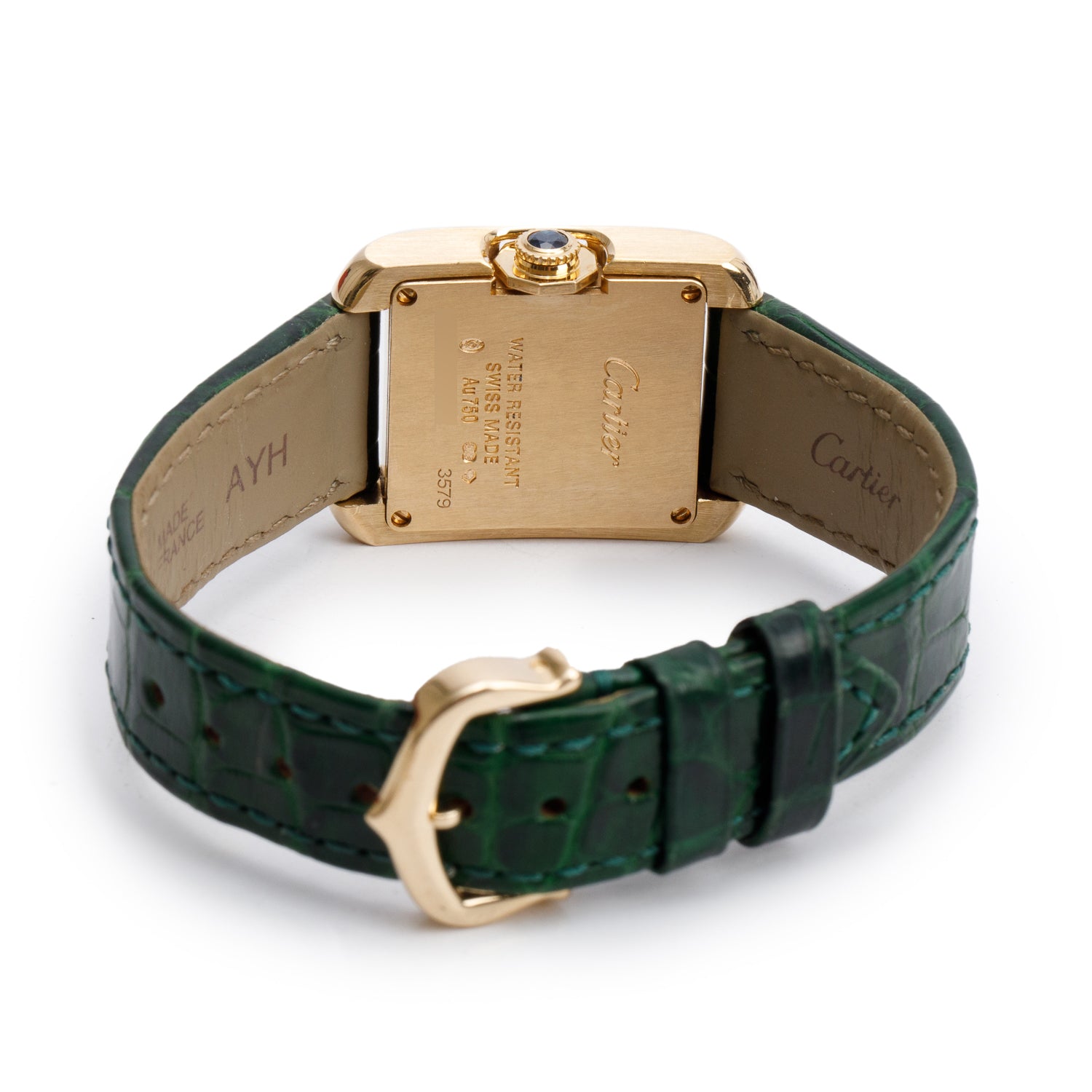 Cartier 18k Yellow Gold Tank Anglaise Quartz Watch 3579